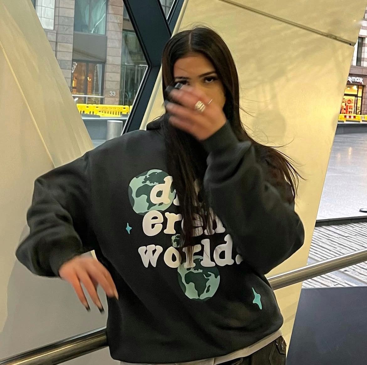 Broken Planet Broken Planet Different Worlds Hoodie Dark Blue Boxy Fit y2k Size US M / EU 48-50 / 2 - 2 Thumbnail