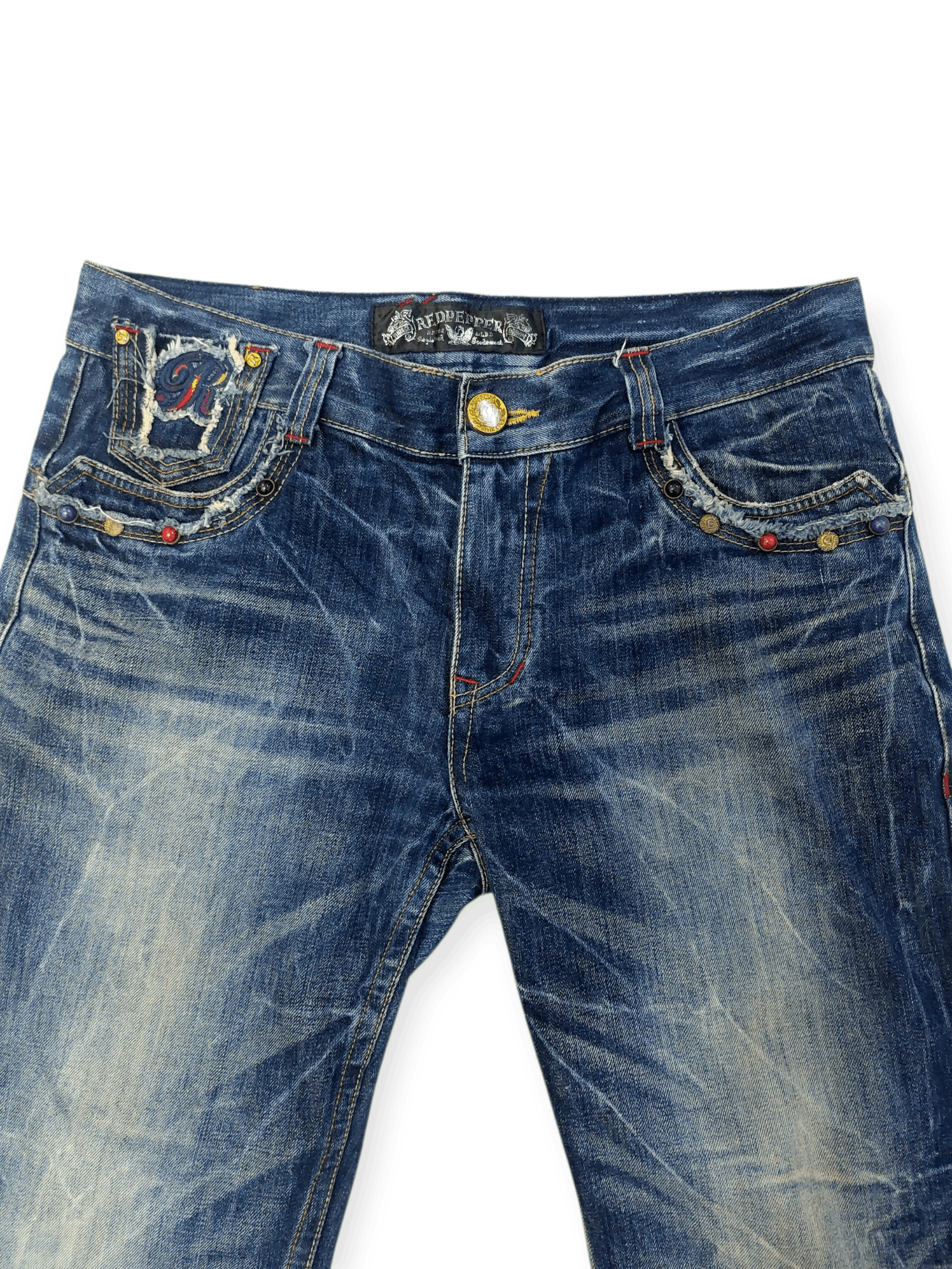 If Six Was Nine 🔥Red Pepper Studded Punkstar Archieve Union Jack Shorts Size US 34 / EU 50 - 5 Thumbnail