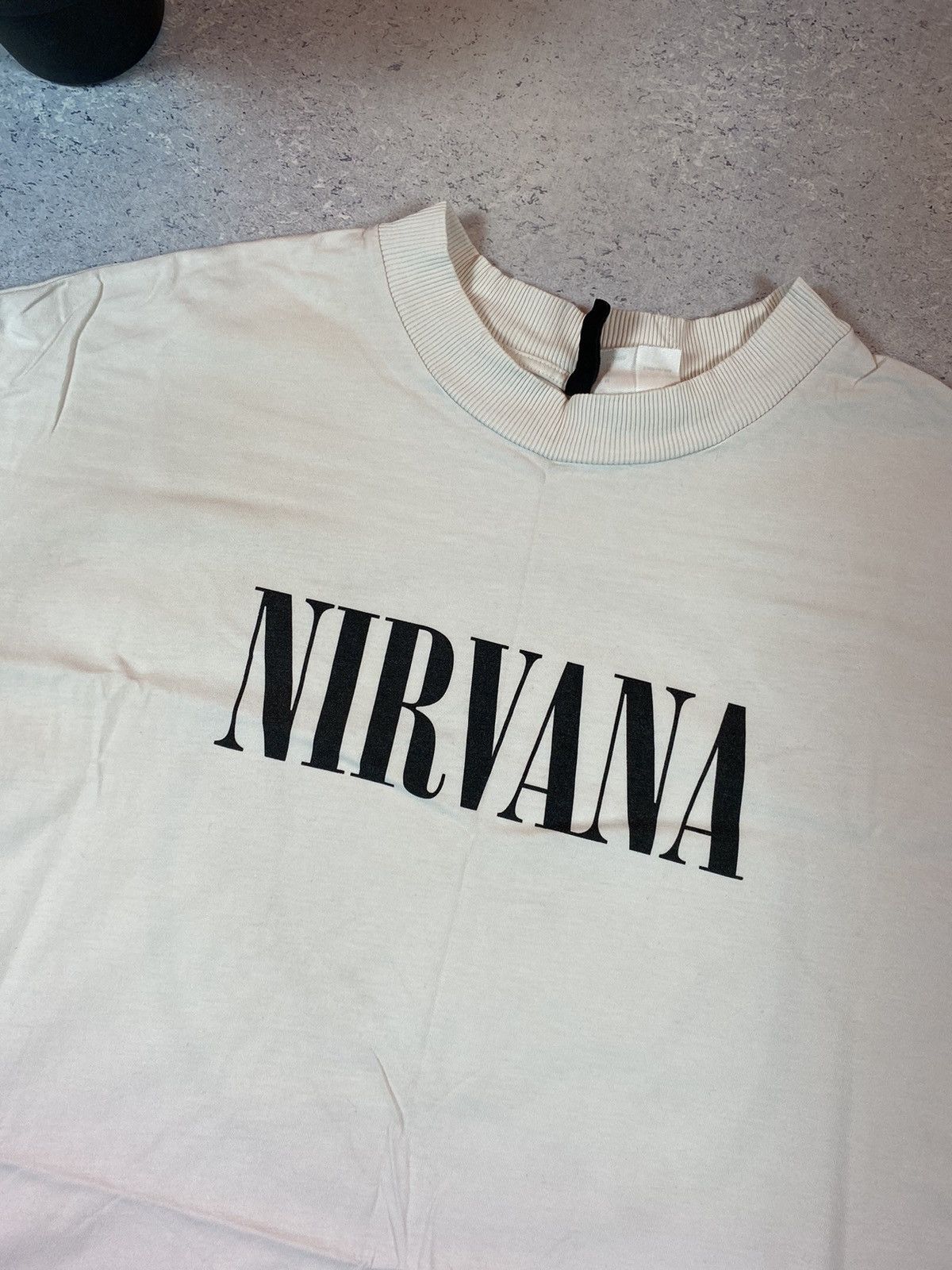 Band Tees Nirvana Men’s White T-shirt With Big Logo Size Medium Size US M / EU 48-50 / 2 - 6 Thumbnail