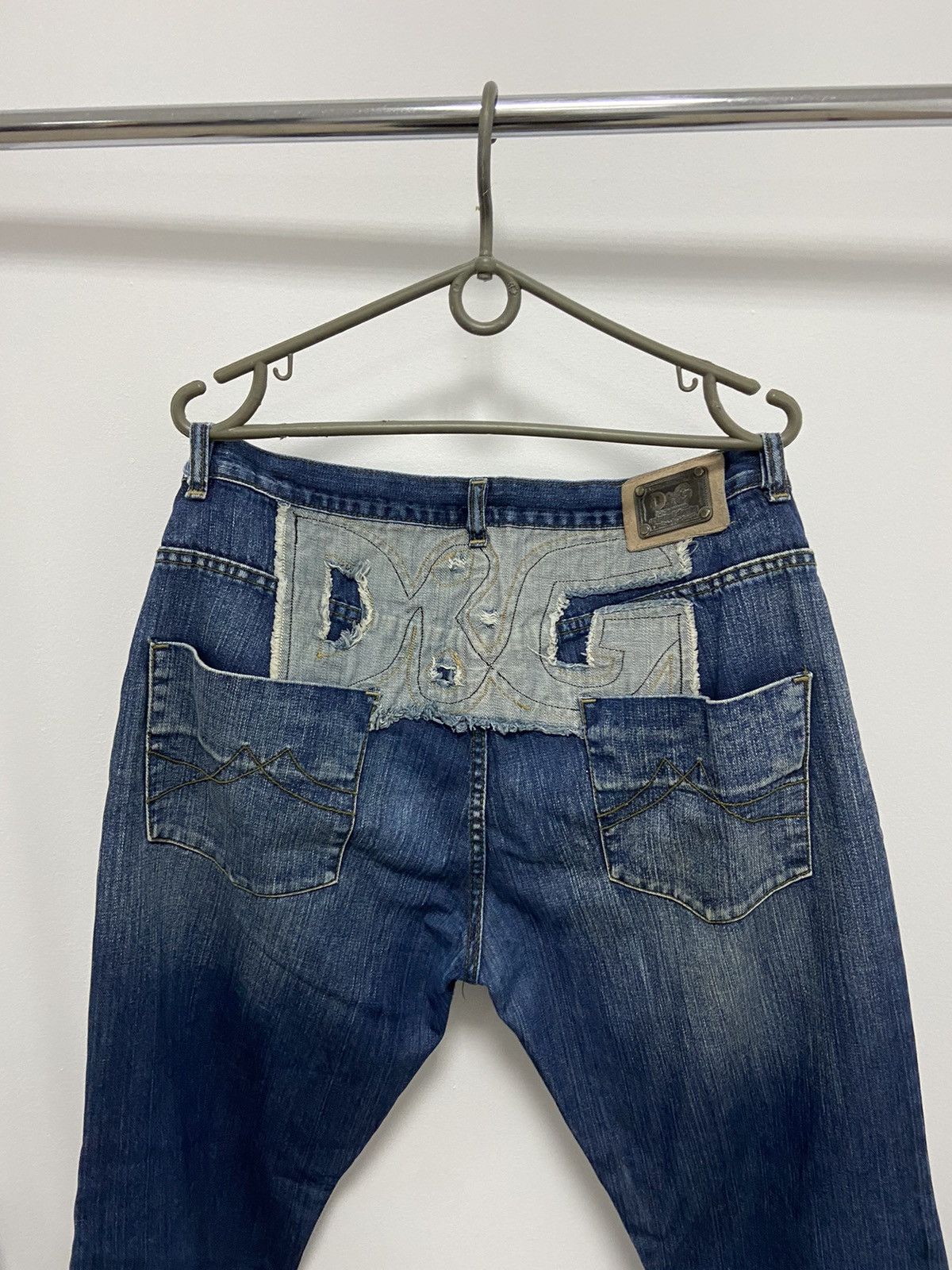 image of Dolce Gabbana Pants Denim Vintage Iron Logo Luxury Y2K in Blue, Men's (Size 36)