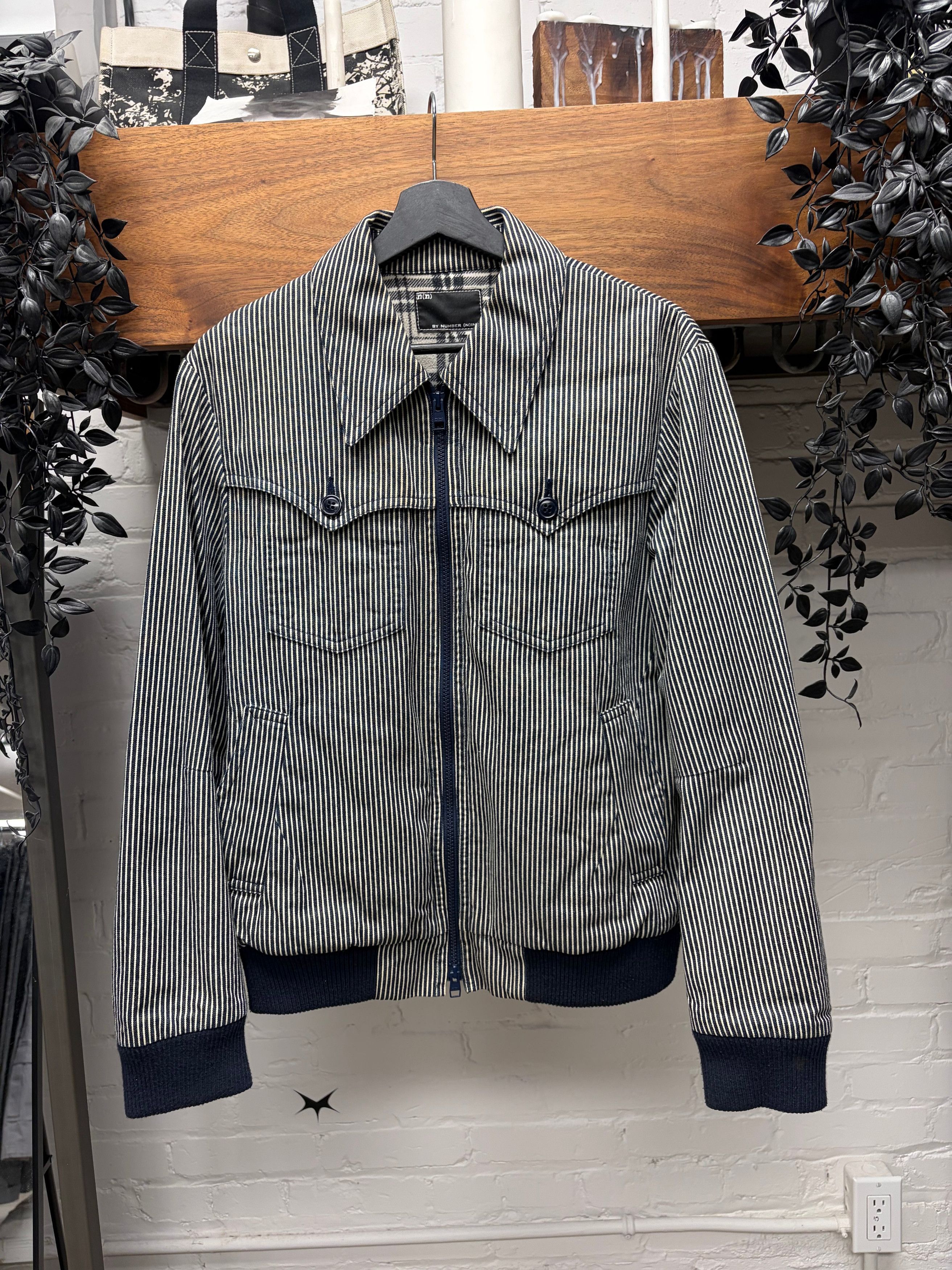 Number (N)ine 04ss Number nine velour skull zip jacket size 4