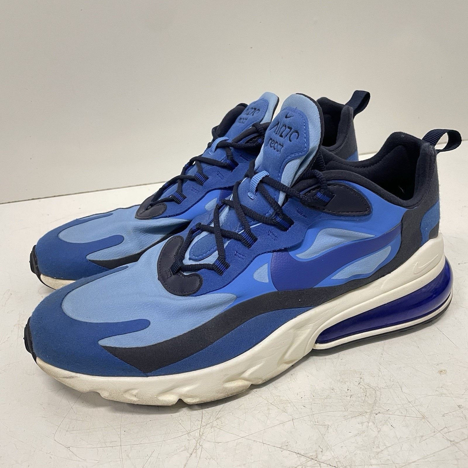 Nike Nike Men’s Air Max 270 React 11 Pacific Blue Athletic Shoes Size US 11 / EU 44 - 1 Thumbnail