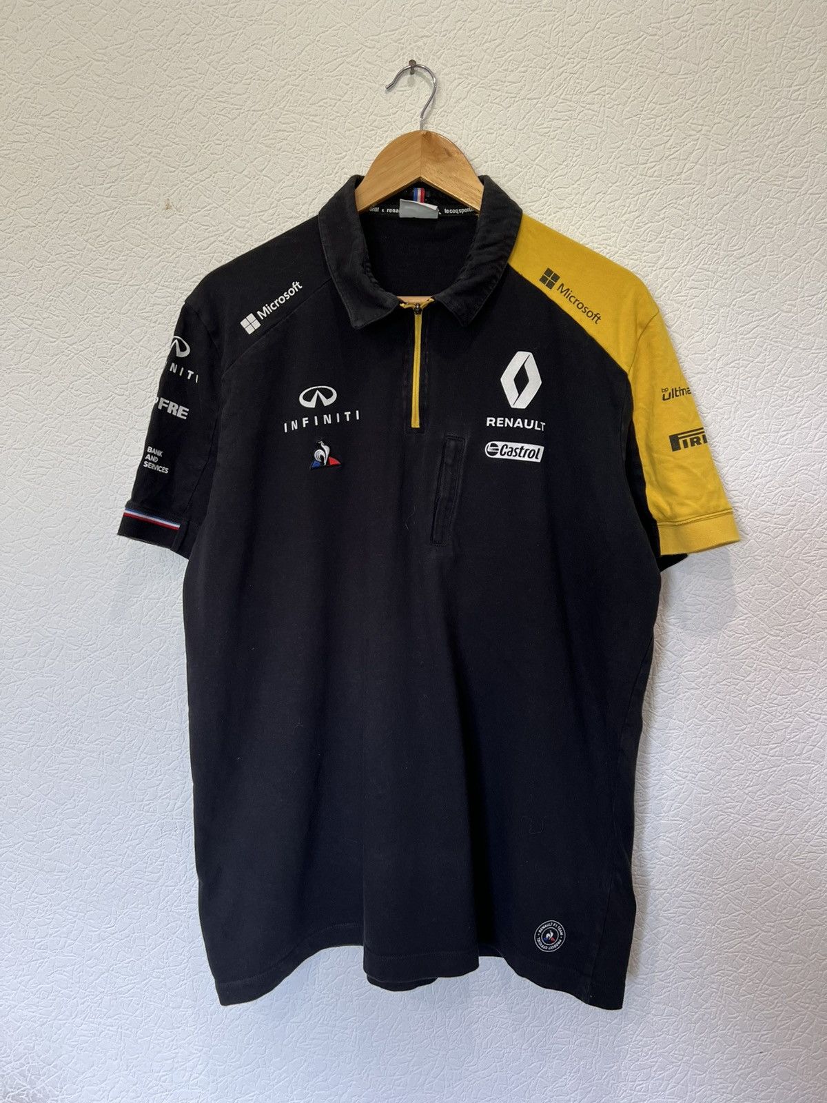 Le Coq Sportif Le Coq Sportif Vintage Infiniti Renault F1 Team Polo Shirt Size US XXL / EU 58 / 5 - 2 Thumbnail