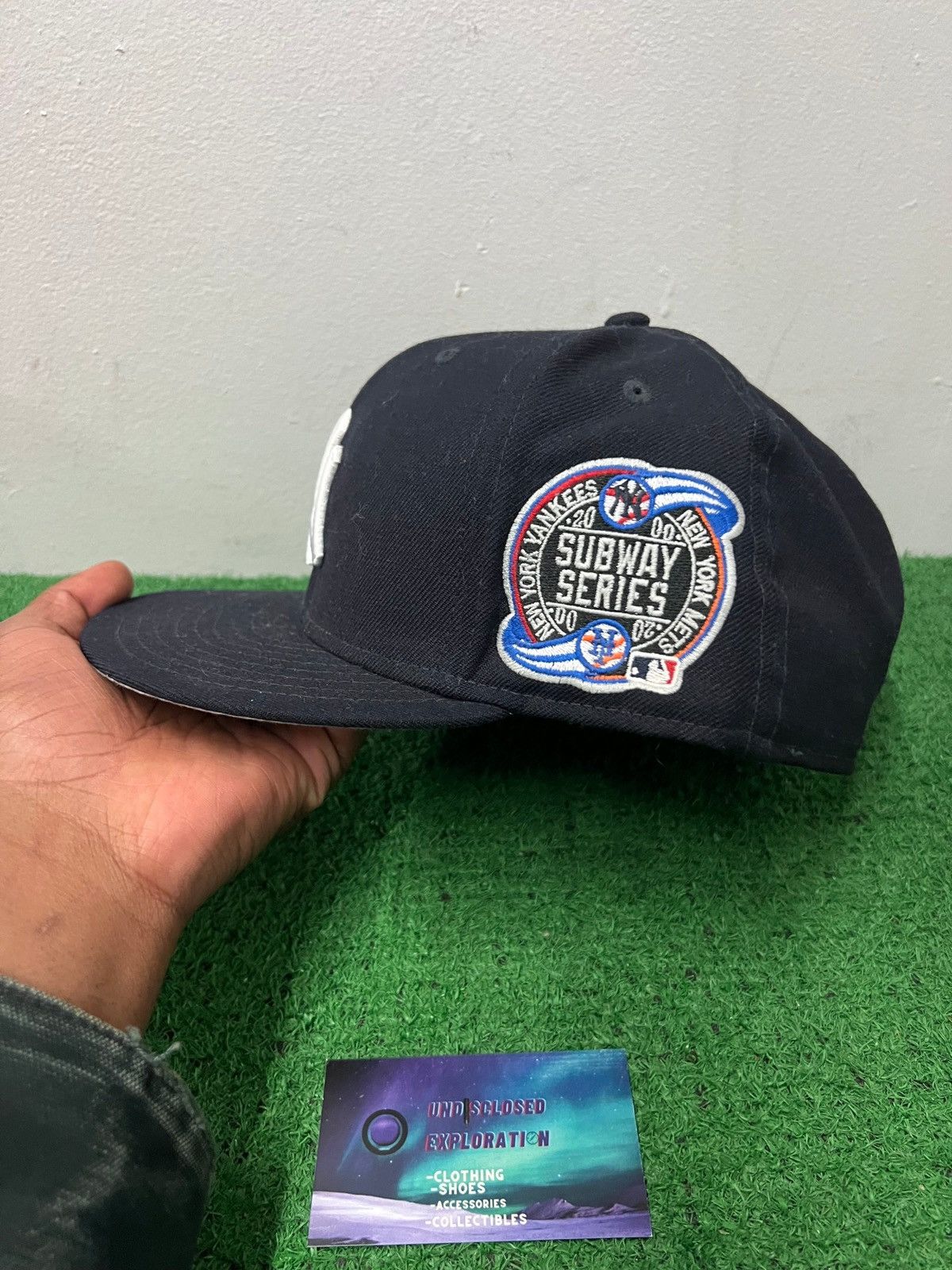New Era × New York Yankees × Vintage Vintage 1999 World Series Yankees hat grey brim wool 7 1/8 Size ONE SIZE - 2 Thumbnail