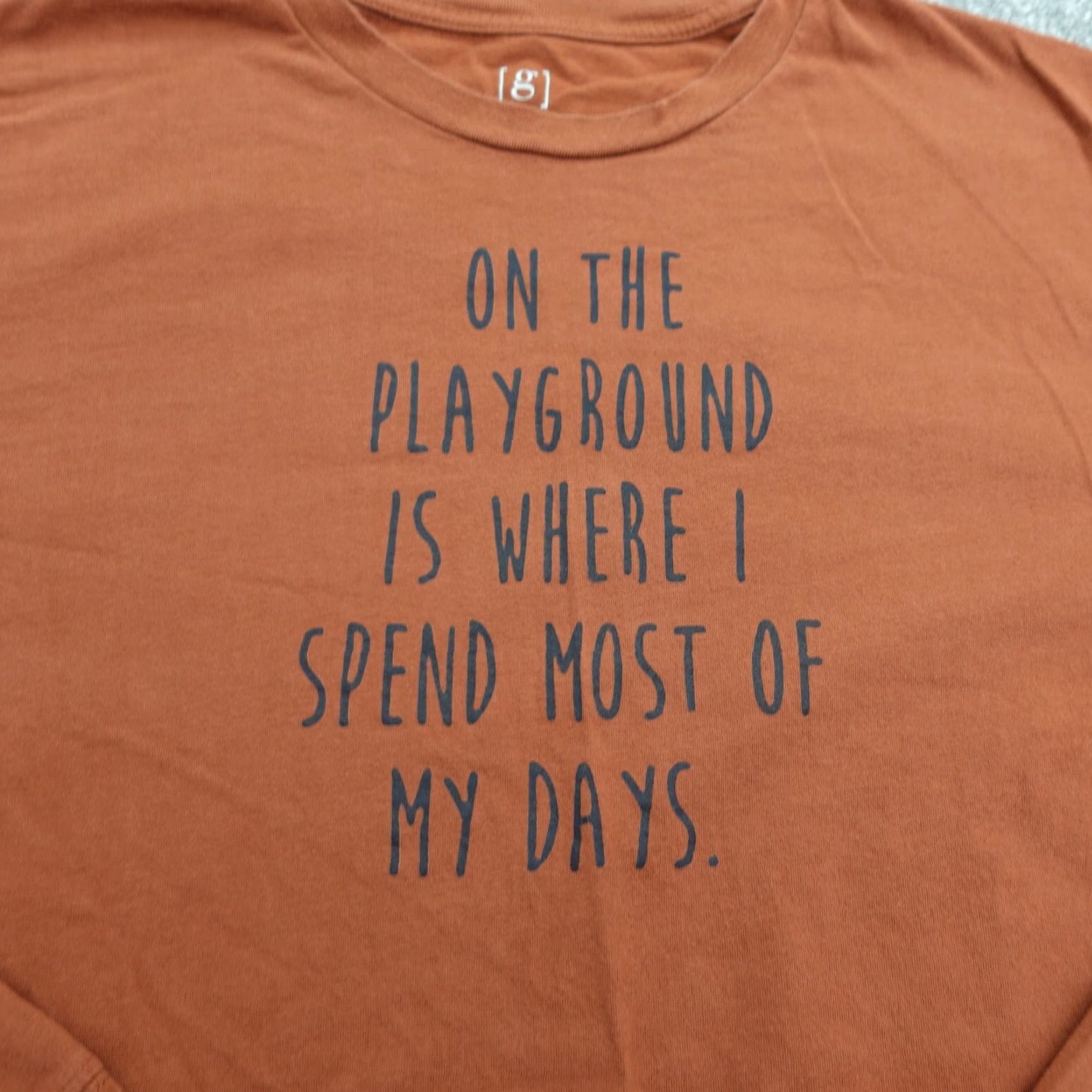 George George T-Shirt Crew Neck Long Sleeve Mens Large Orange Cotton Casual Tee Size US L / EU 52-54 / 3 - 3 Thumbnail