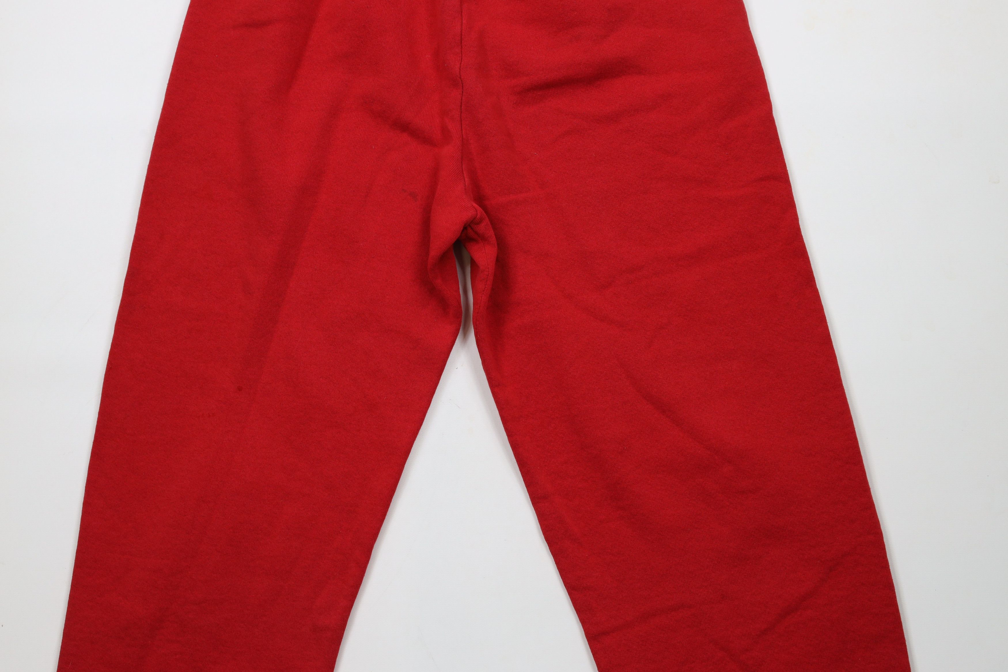Vintage Vintage 90s Streetwear Blank Sweatpants Joggers Red USA Size US 36 / EU 52 - 13 Thumbnail