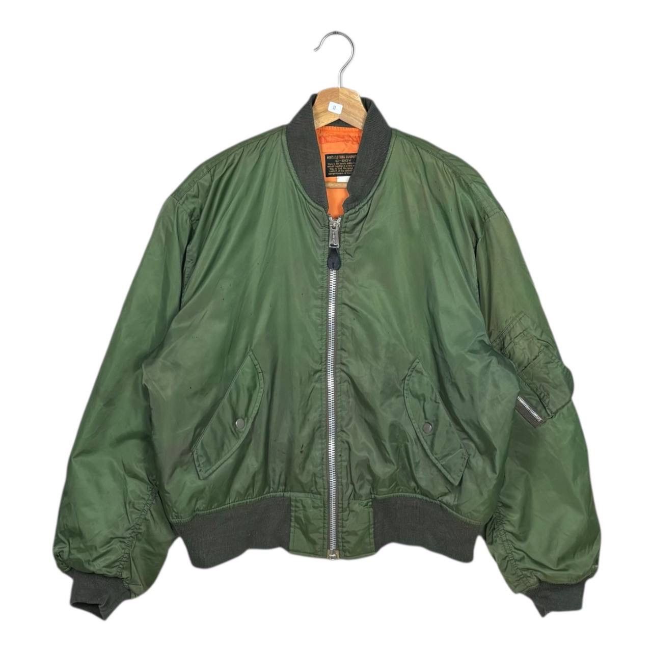 Japanese Brand C-BOY Vintage MA-1 Bomber Jacket Saga Green Flight Jacket Size US L / EU 52-54 / 3 - 1 Thumbnail
