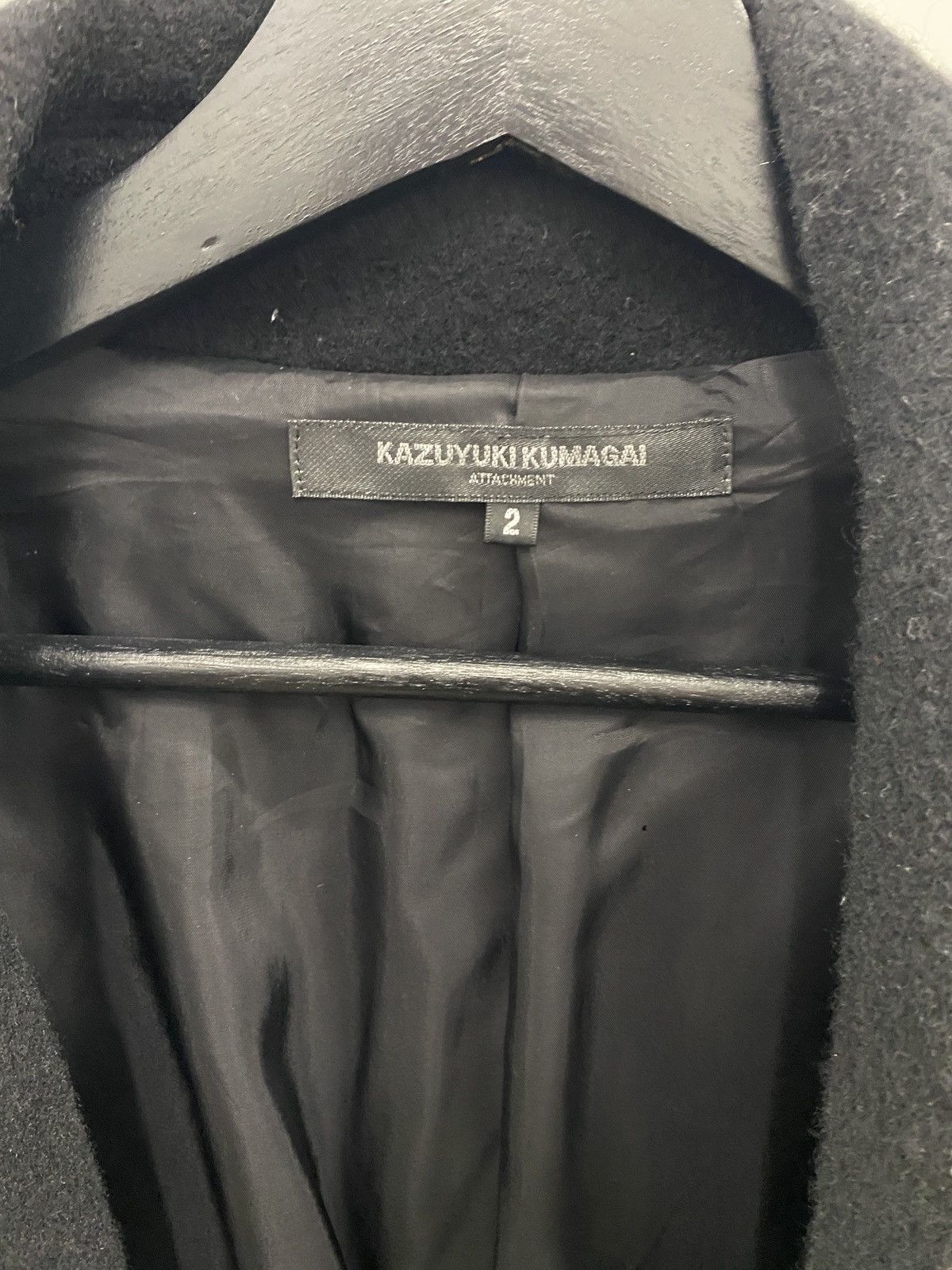Kazuyuki Kumagai Attachment Kazuyuki Kumagai Milled Wool Belted Coat Size US L / EU 52-54 / 3 - 3 Thumbnail