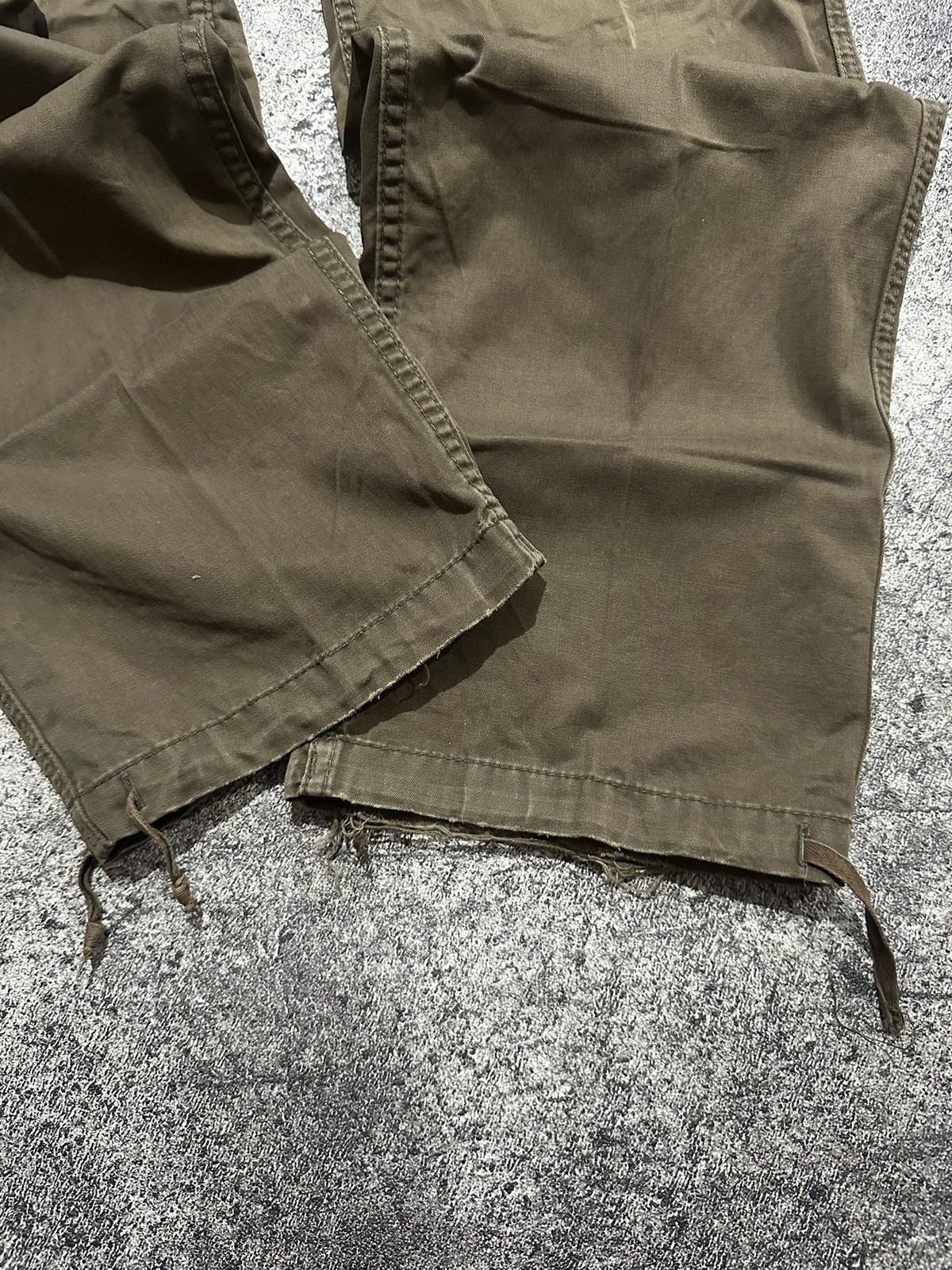 Japanese Brand Japanese Back Number Sunfaded Cargo Pants Military GOA Style Size US 31 - 3 Thumbnail