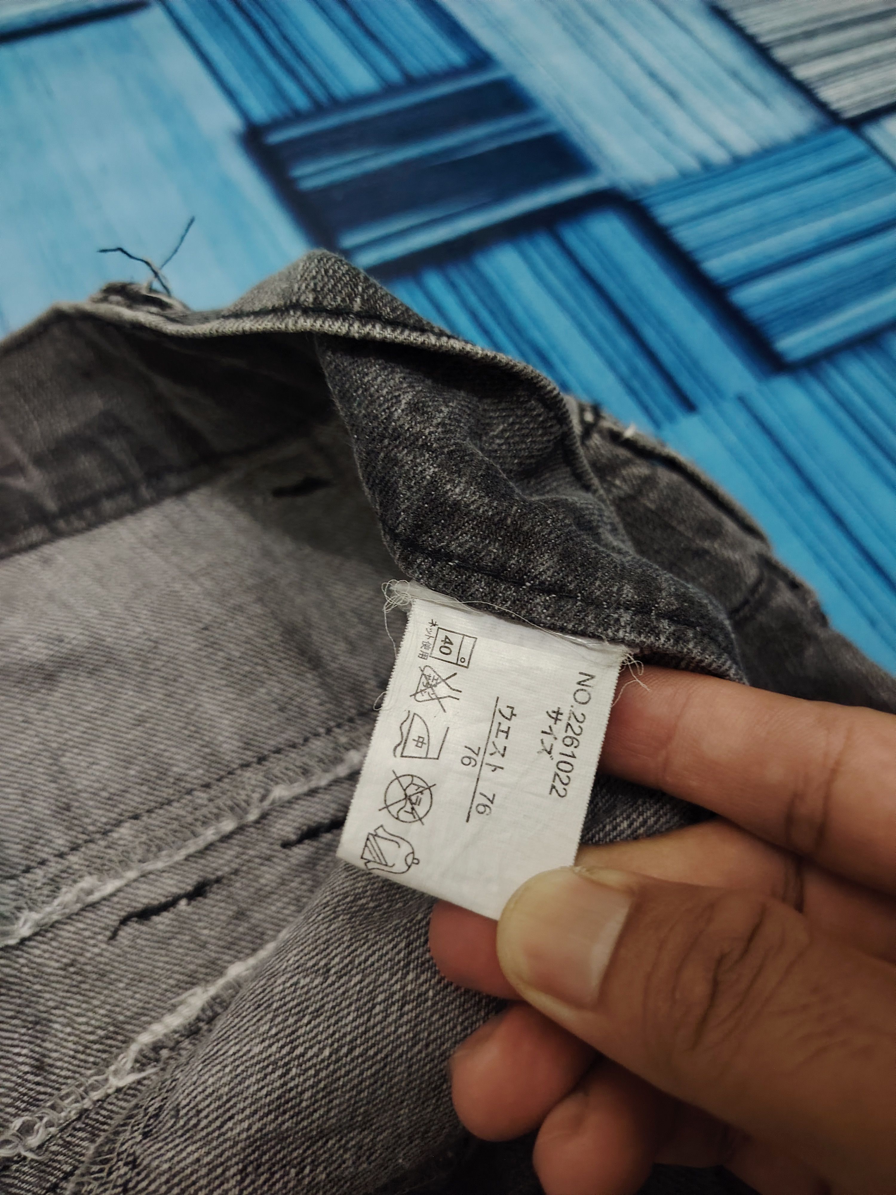 Who Decides War Vtg Japan Assured Joy Double Waist jeans Distressed Jeans Size US 32 / EU 48 - 8 Thumbnail