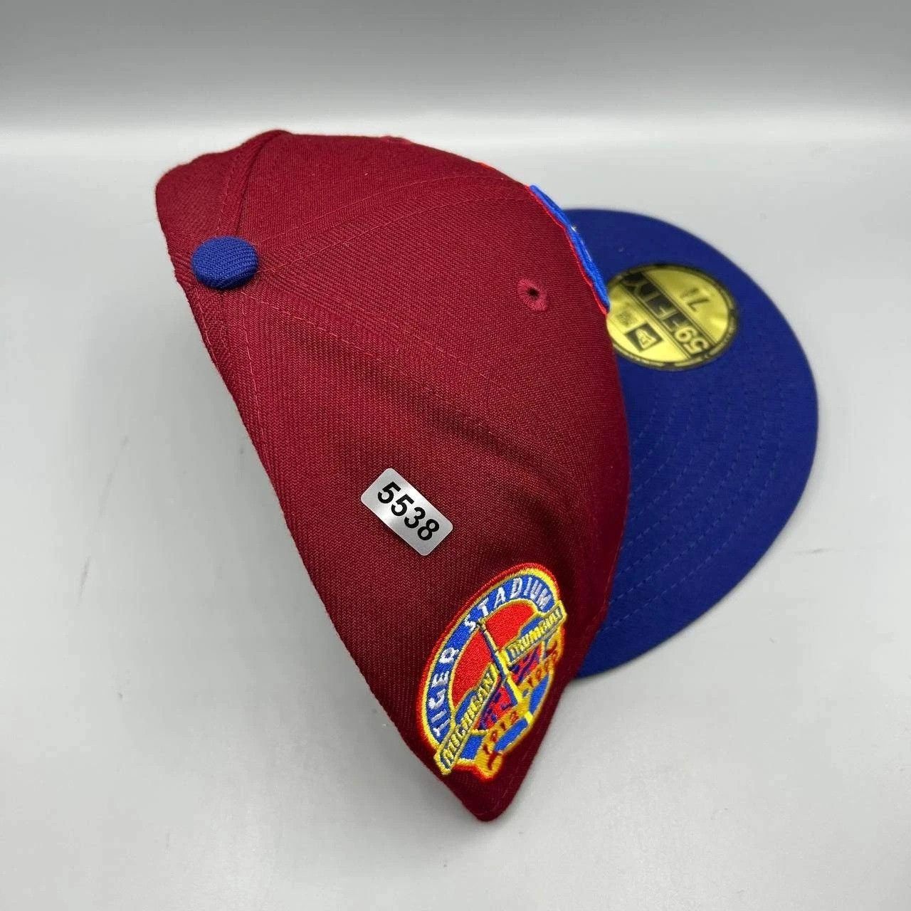 New Era Detroit Tigers Hat Men 7 3/8 Red Blue MLB Fitted Cap Size ONE SIZE - 9 Thumbnail