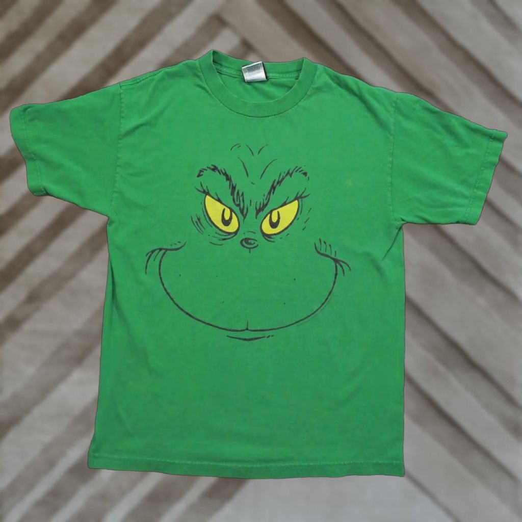 Vintage VINTAGE Dr Seuss Shirt Mens M Green 2001 Grinch Y2K Logo Crew Neck Short Sleeve Cotton Knit Tee - 90s 00s Mens Size US M / EU 48-50 / 2 - 1 Thumbnail