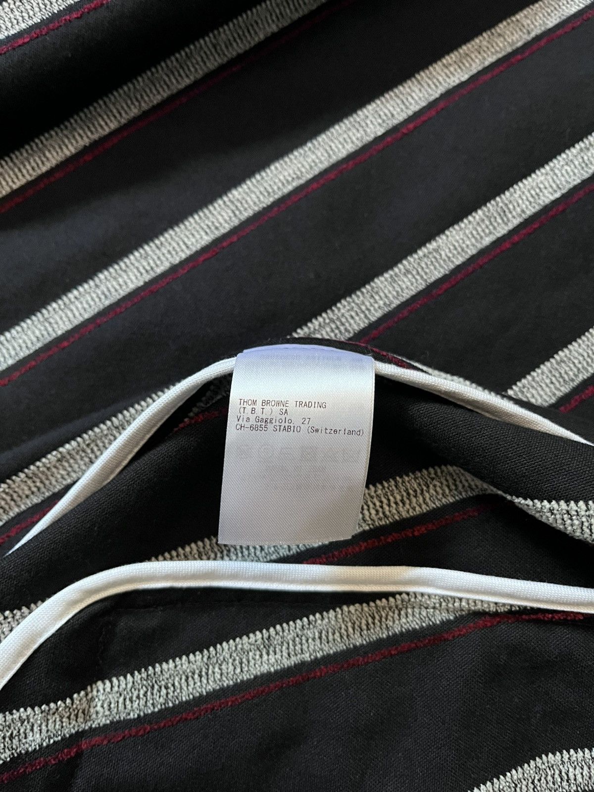 Thom Browne Thom Browne striped jacket cotton wool navy white red Size US L / EU 52-54 / 3 - 15 Thumbnail