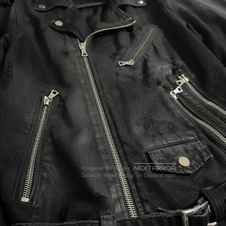 Amiri Amiri Size S Waxed motorcycle denim jacket Size US S / EU 44-46 / 1 - 6 Thumbnail