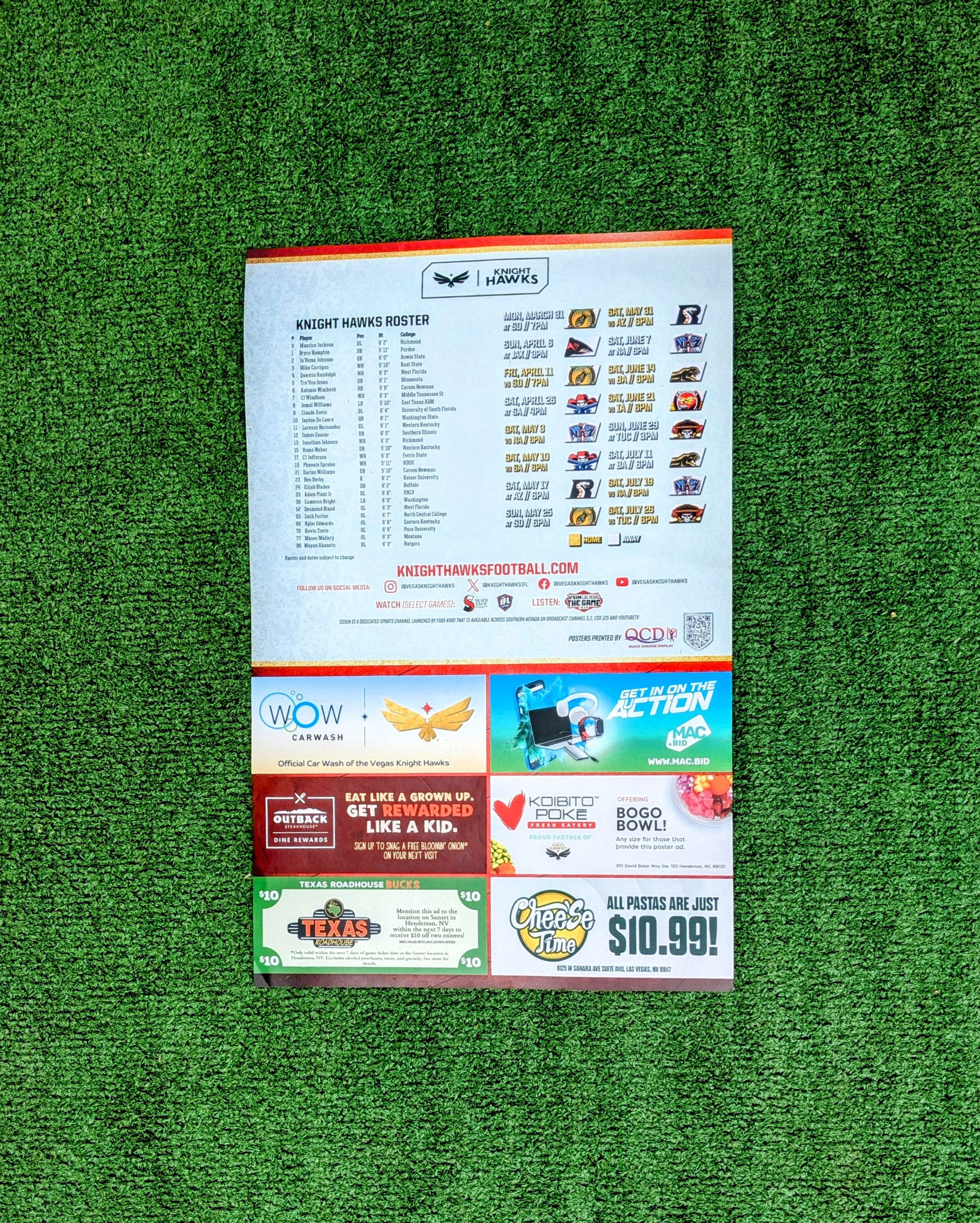 Other Vegas Knight Hawks Football 2025 Poster+Towel+Sunglasses Size ONE SIZE - 3 Thumbnail