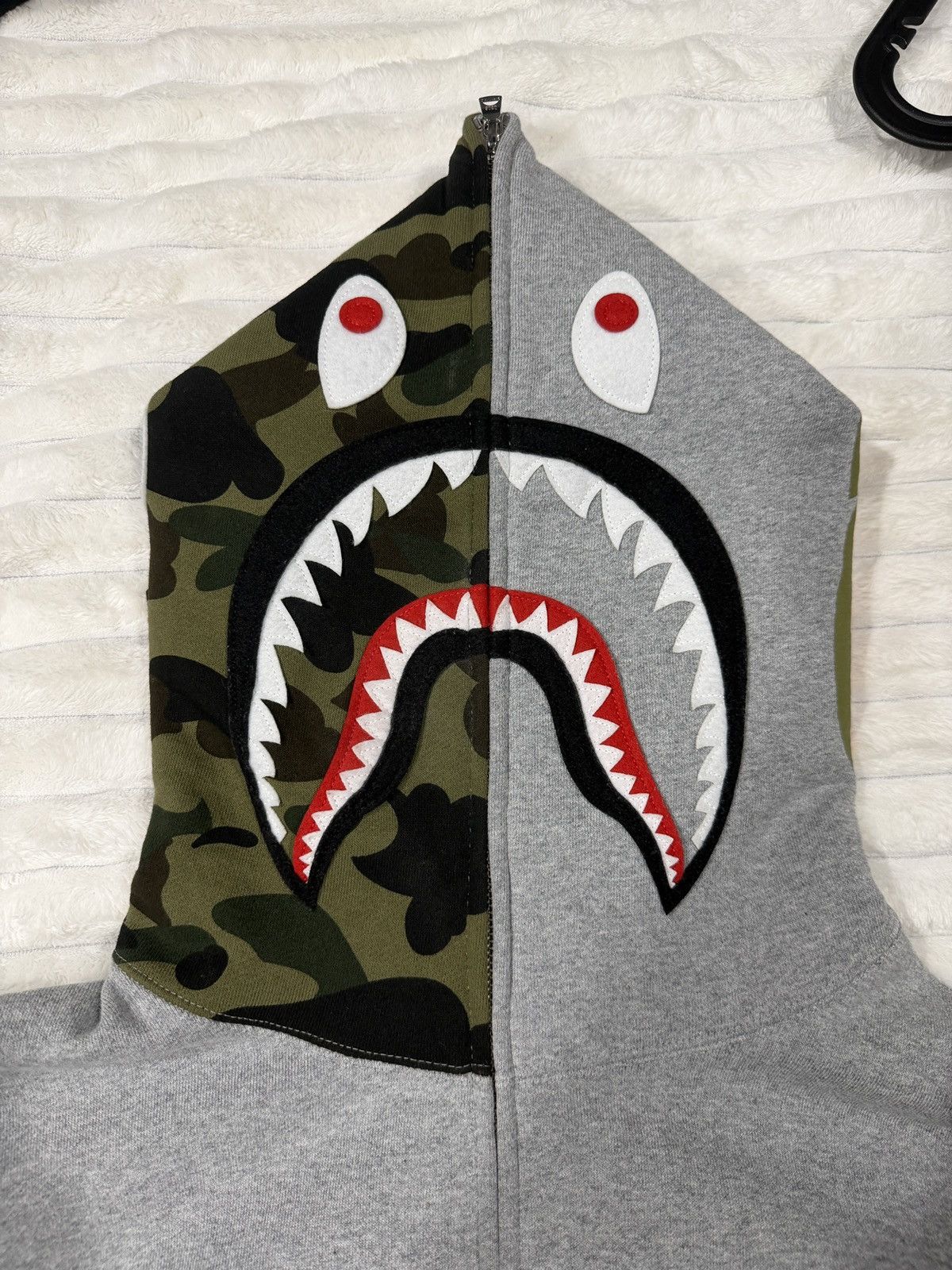 Bape Bape Half Camo Shark Full Zip Hoodie Size US L / EU 52-54 / 3 - 8 Thumbnail