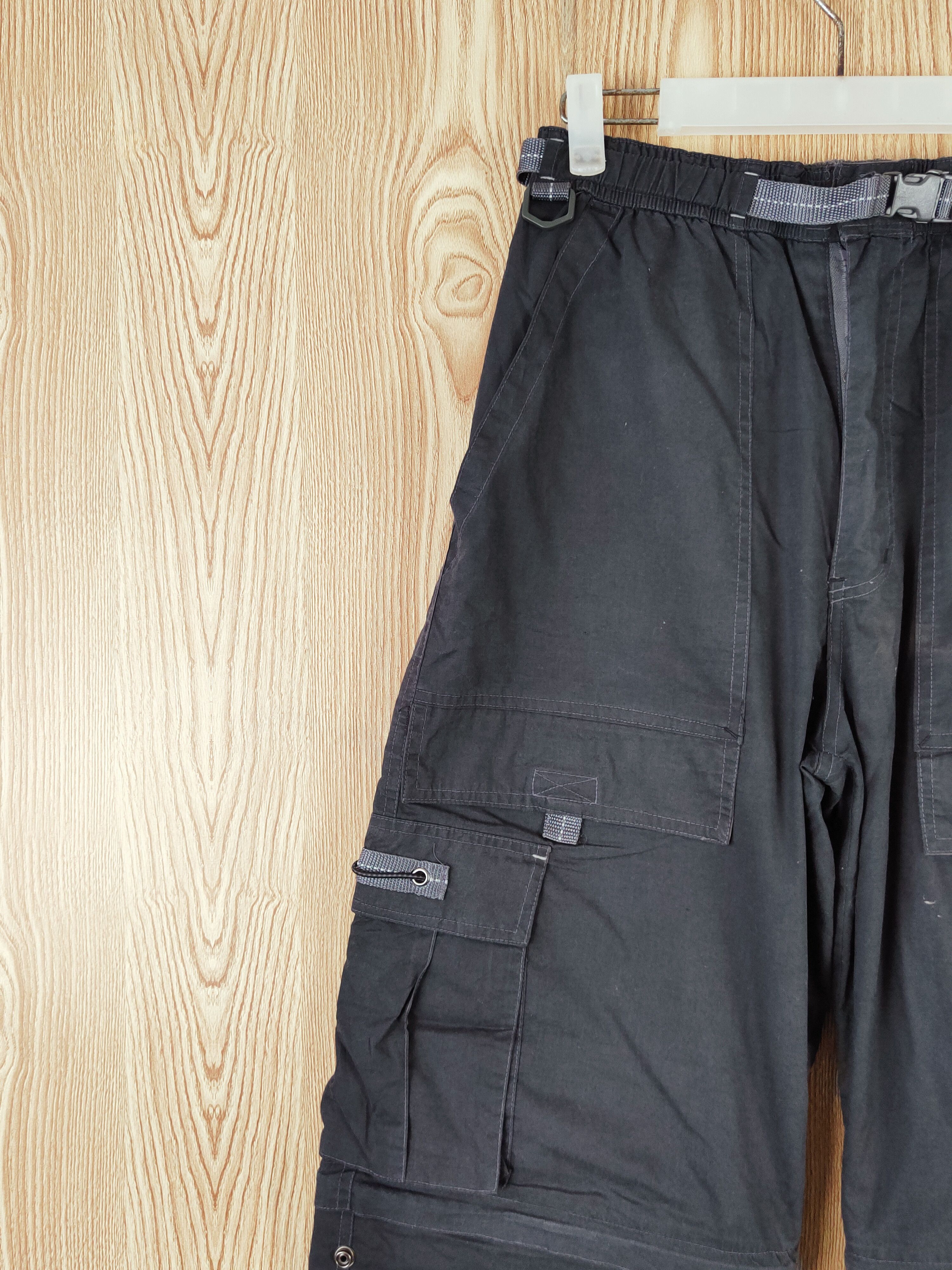 Japanese Brand Japanese Brand Black Multipocket Sweatpants #W635 Size US 30 / EU 46 - 3 Thumbnail