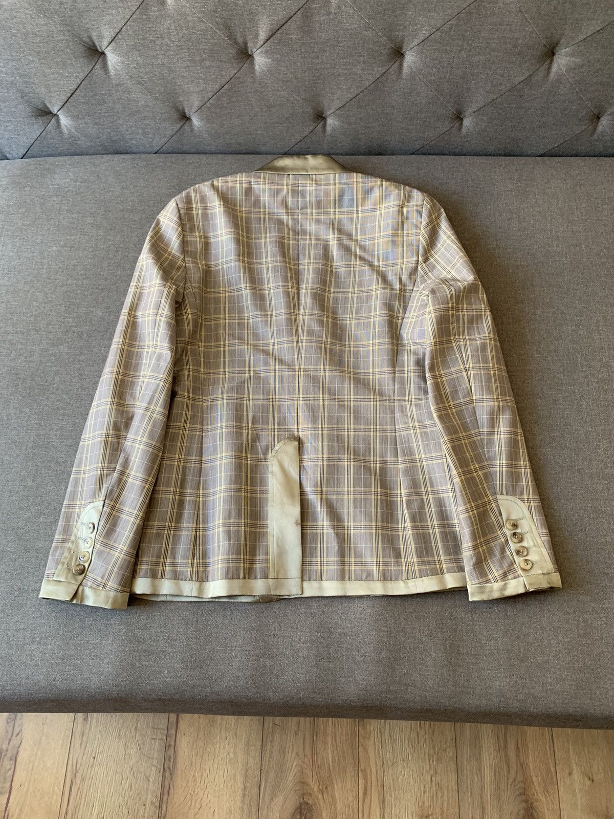 John Galliano John Galliano Checkered Silk Blazer Size US M / EU 48-50 / 2 - 6 Thumbnail