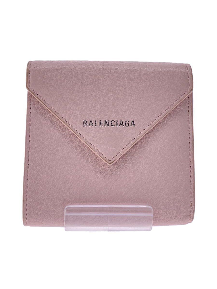 Balenciaga Balenciaga Paper Leather Bi-Fold Wallet Pink Size ONE SIZE - 1 Thumbnail