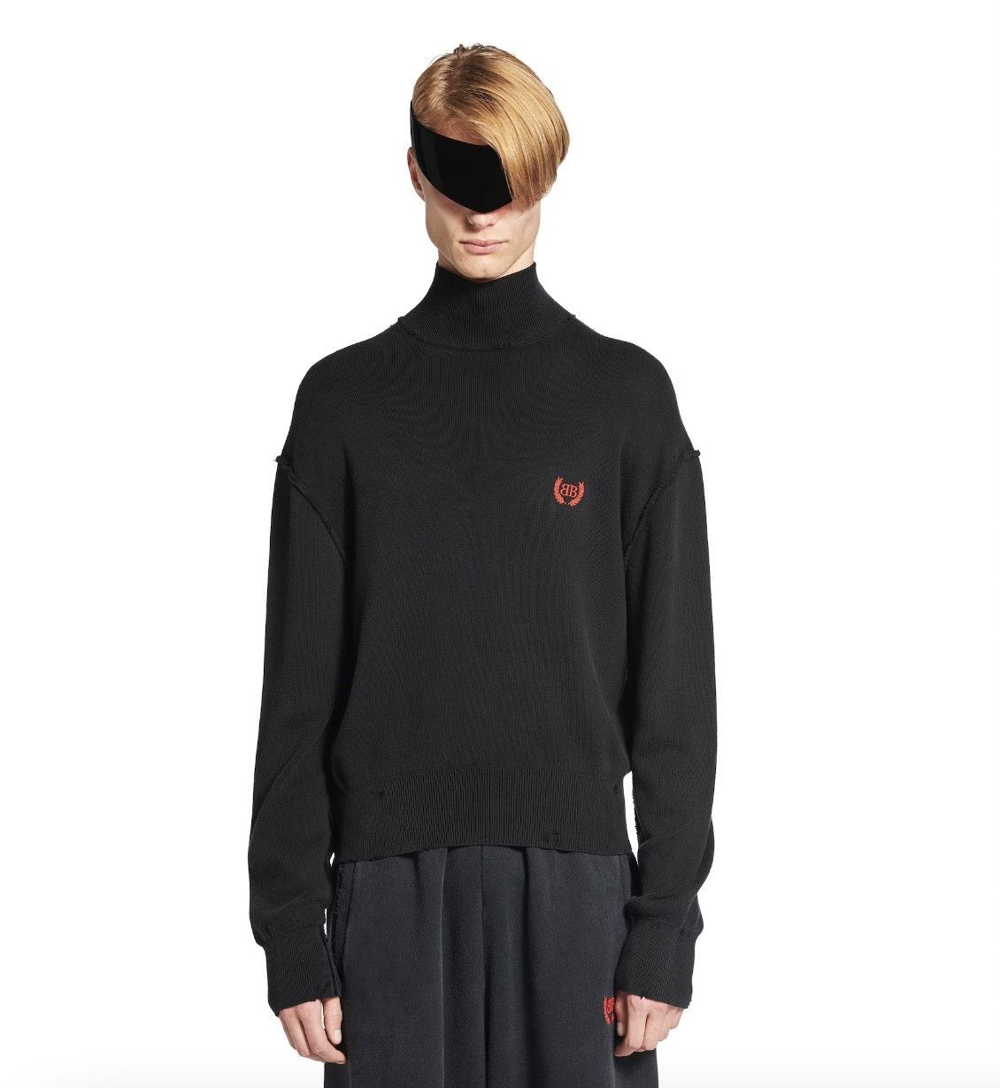 Balenciaga o1tr1nto0526 Oversized Sweater in Black Size US XL / EU 56 / 4 - 3 Thumbnail