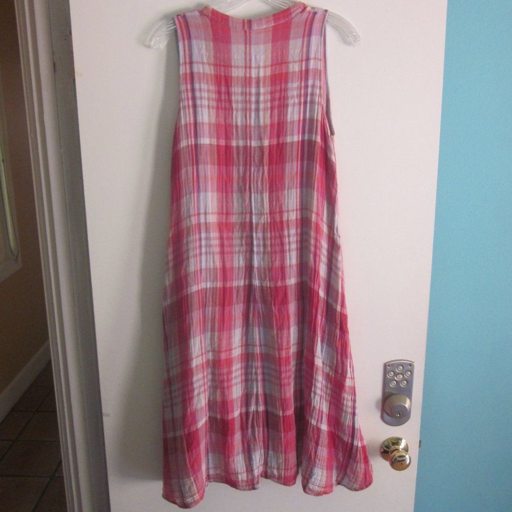 Anthropologie Anthropologie Maeve Summer Gauzy Cotton Pink Plaid Dress Siz Size S / US 4 / IT 40 - 4 Thumbnail