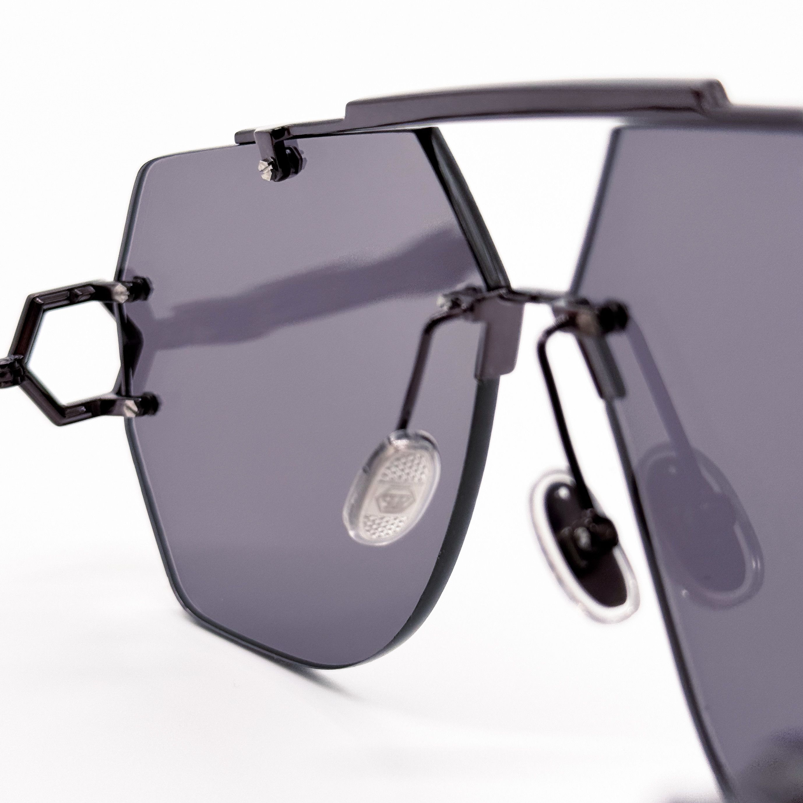 Philipp Plein NEW PHILIPP PLEIN SLEEK SPP111 672X GREY UNISEX SUNGLASSES Size ONE SIZE - 7 Thumbnail