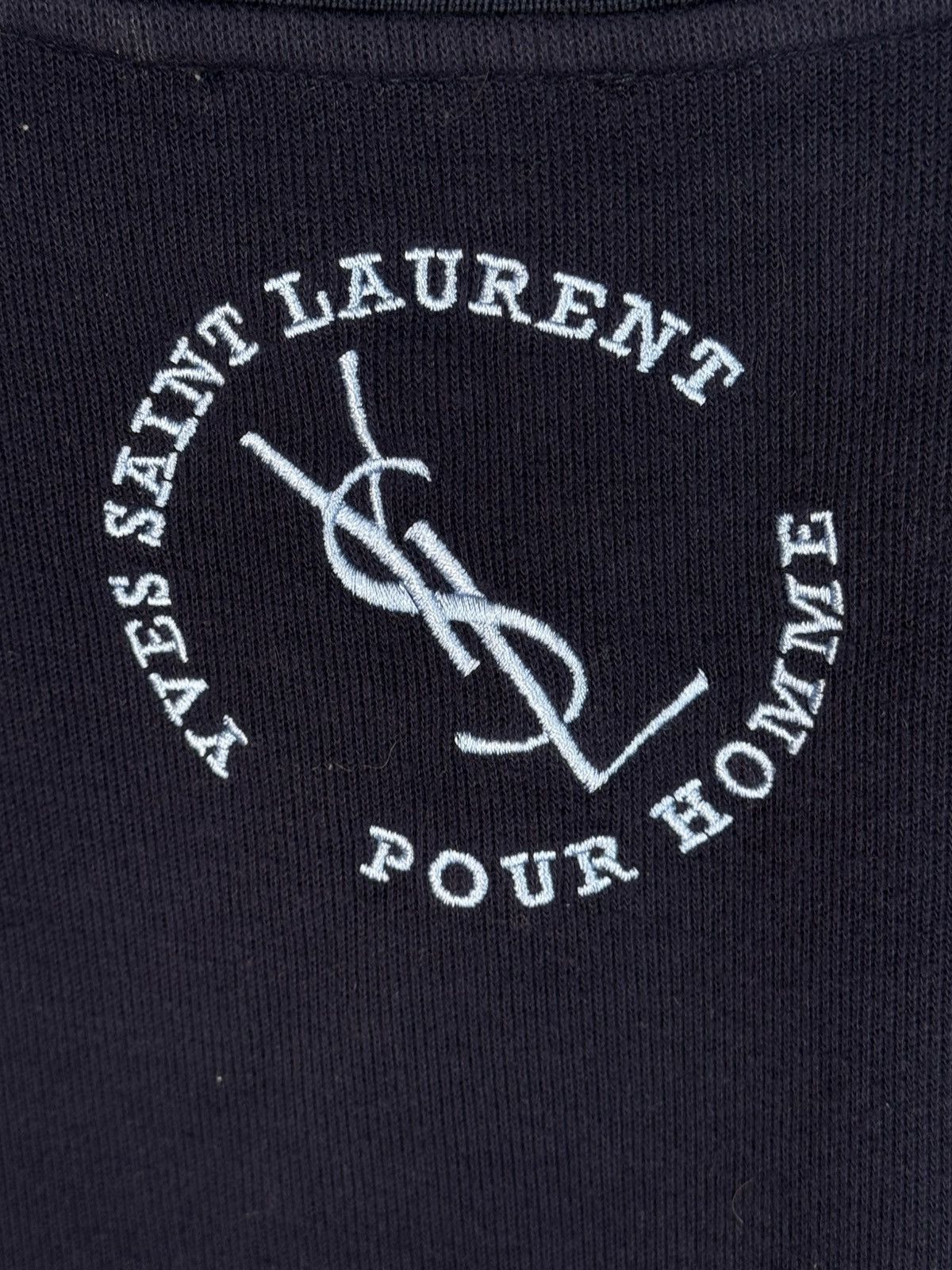 Yves Saint Laurent Navy YSL Sweatshirt Logos Vintage Sweater 90s y2k Crewneck Size US L / EU 52-54 / 3 - 8 Thumbnail