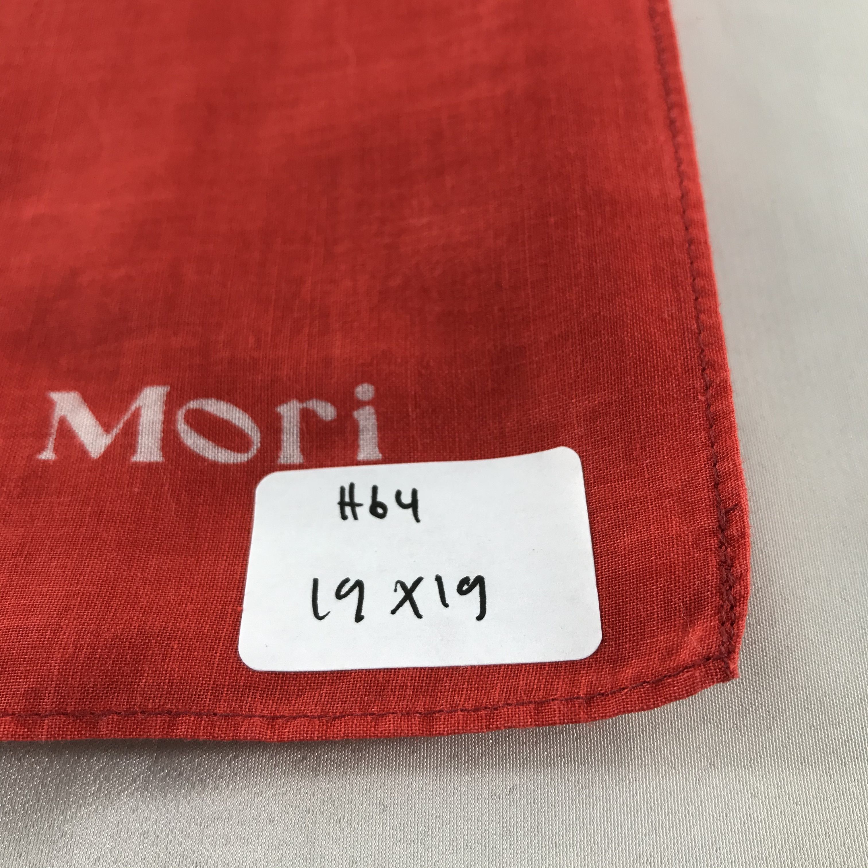 Hanae Mori Hanae Mori Plain Red Handkerchief Neckerchief Bandana H64 Size ONE SIZE - 8 Thumbnail
