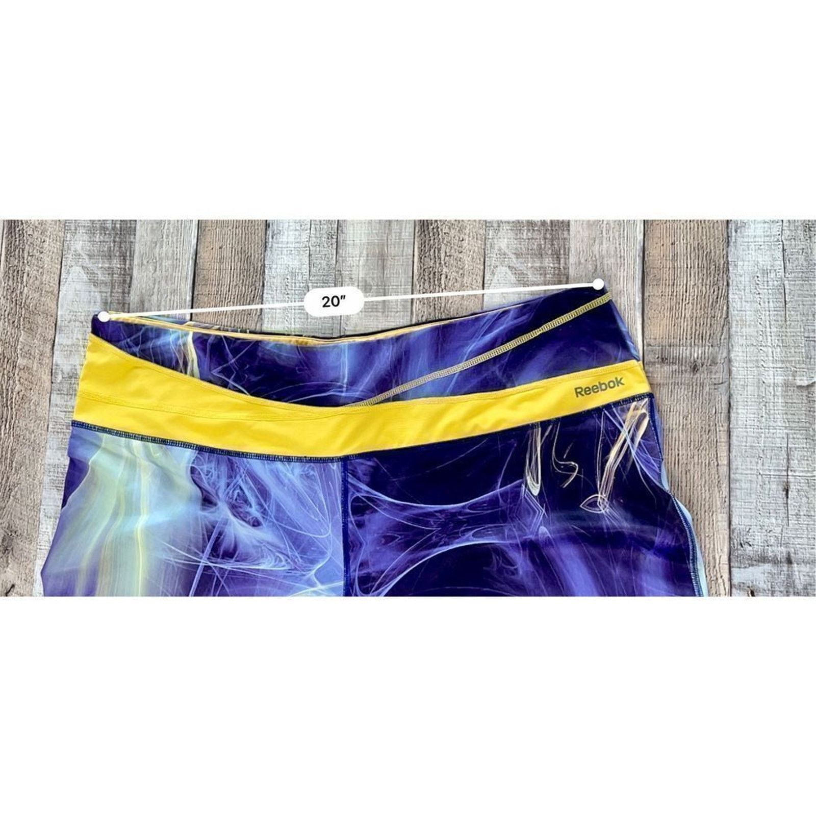 Reebok Reebok Playdry Multi Colored Cropped Tights Leggings 22/24 Size 40" / US 18 - 5 Thumbnail