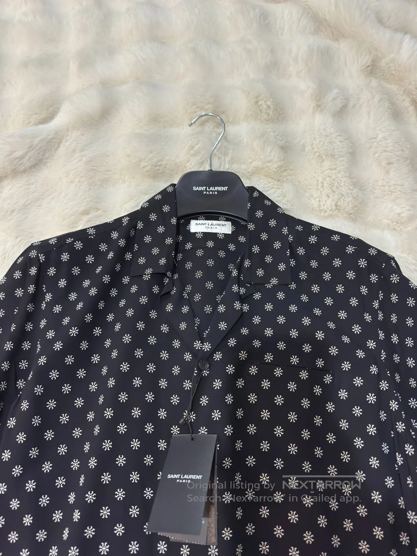 Saint Laurent Paris Saint Laurent Snowflake Shark Collar Shirt. Size US M / EU 48-50 / 2 - 6 Thumbnail