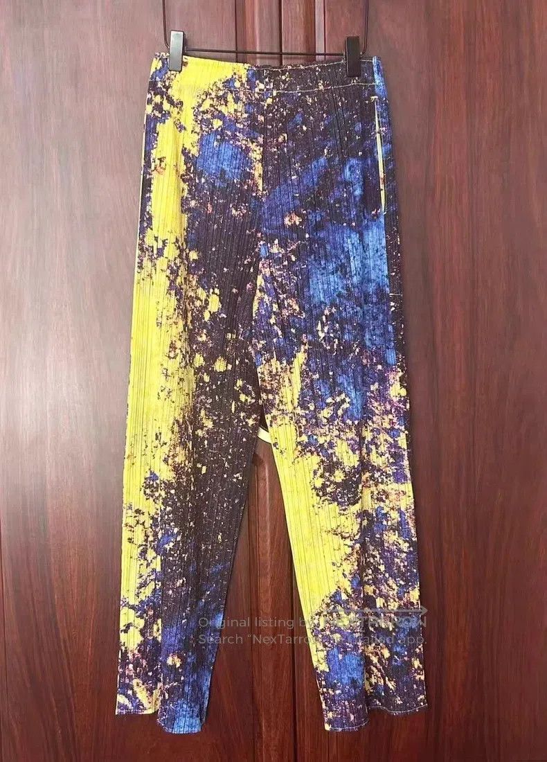Issey Miyake Issey Miyake size:3 Starry Sky Straight-leg Pants Size 31" - 3 Thumbnail