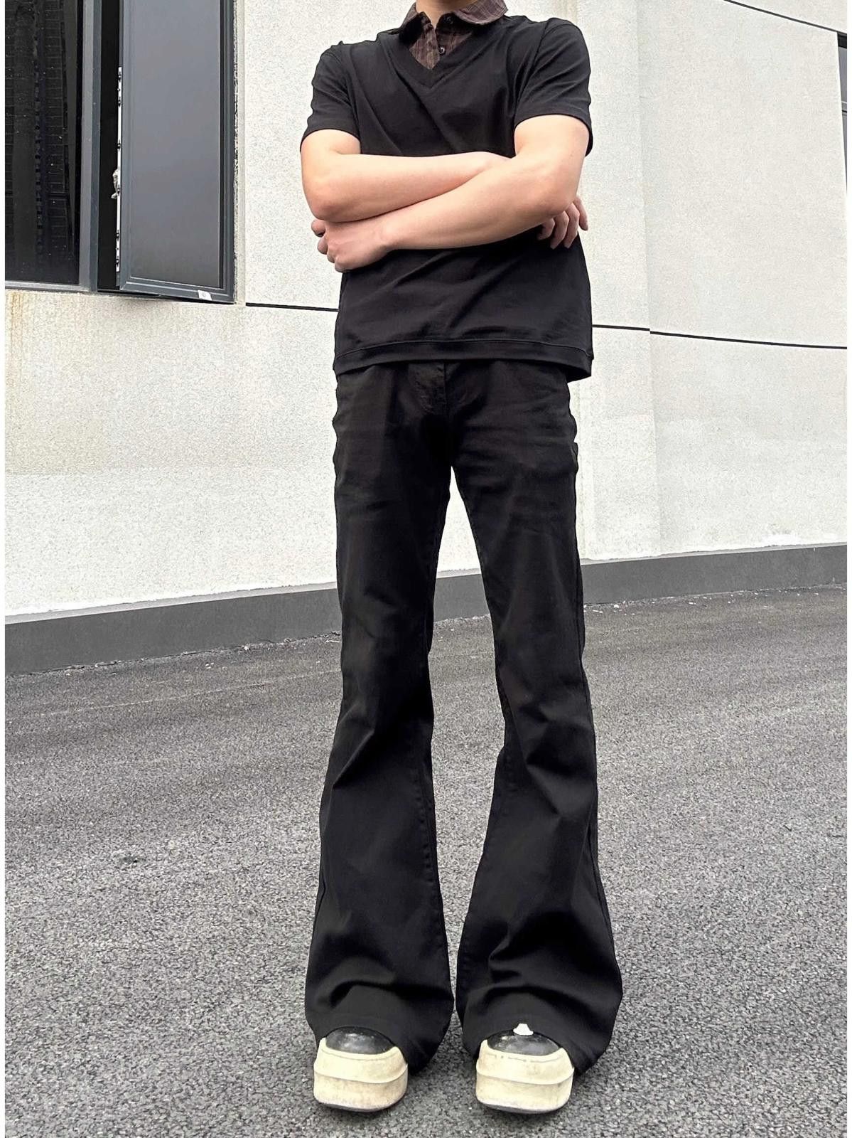 Other Black Low Waist Flared Jeans – Cleanfit Unisex Denim Size US 28 / EU 44 - 3 Thumbnail
