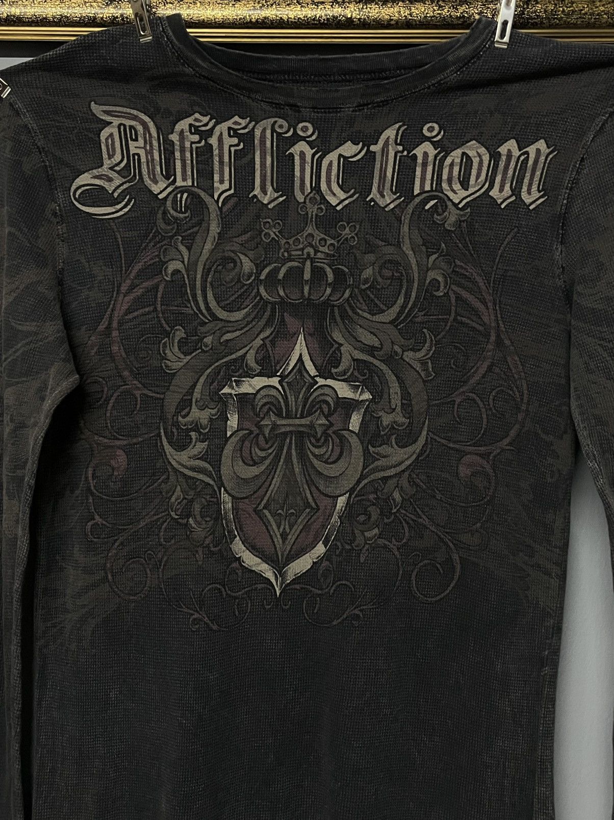 Affliction Vintage 1990s Designer Affliction Life Fast Die Young Skull Size US M / EU 48-50 / 2 - 9 Thumbnail