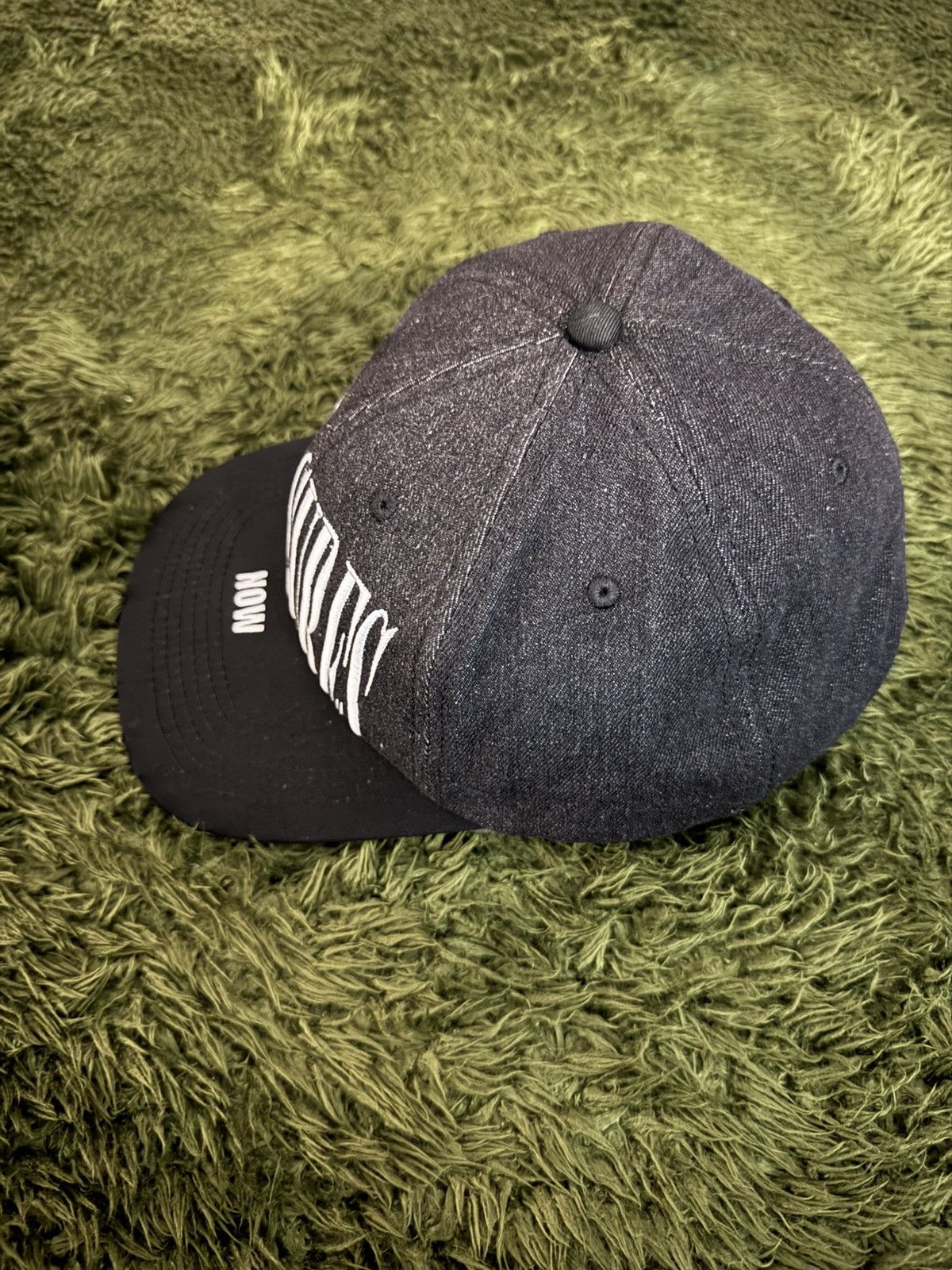 Pleasures Pleasures embroidery now logo stretch 6 Panel denim cap Size ONE SIZE - 3 Thumbnail