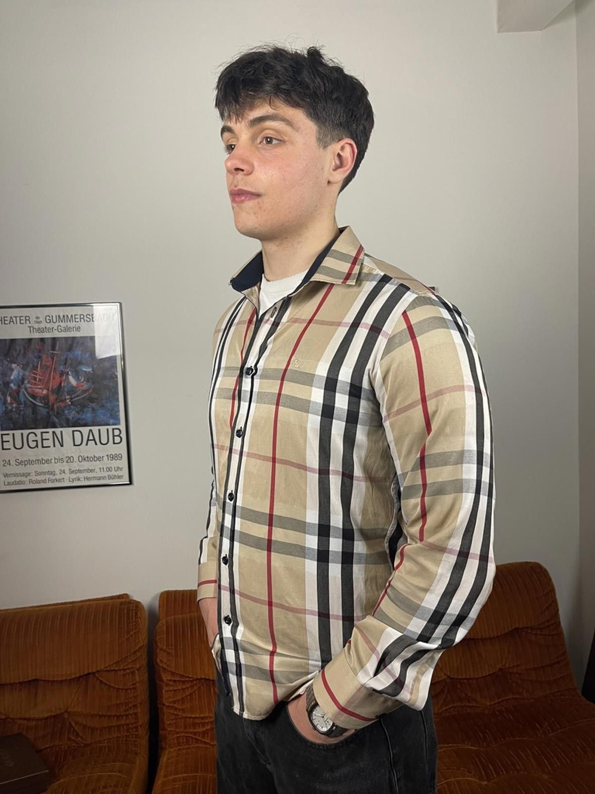 Burberry Burberry - Classic Check Long Sleeve Shirt Medium Size US M / EU 48-50 / 2 - 1 Thumbnail