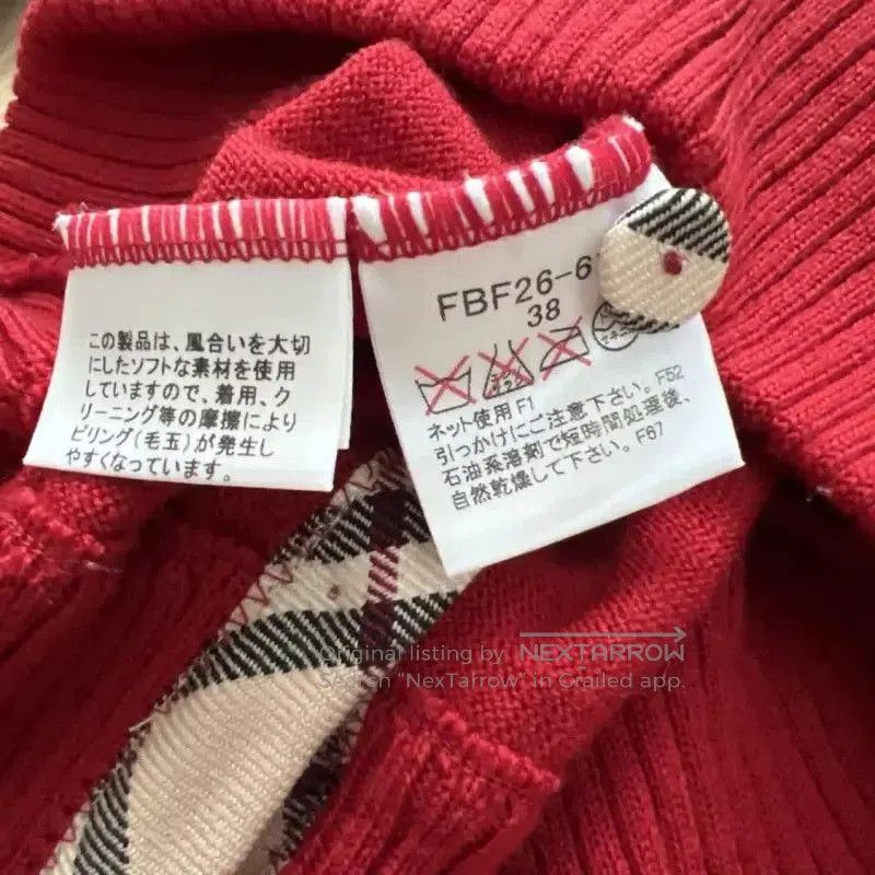 Burberry Burberry Red Wool Long Sleeve Cardigan. Size M / US 6-8 / IT 42-44 - 9 Thumbnail