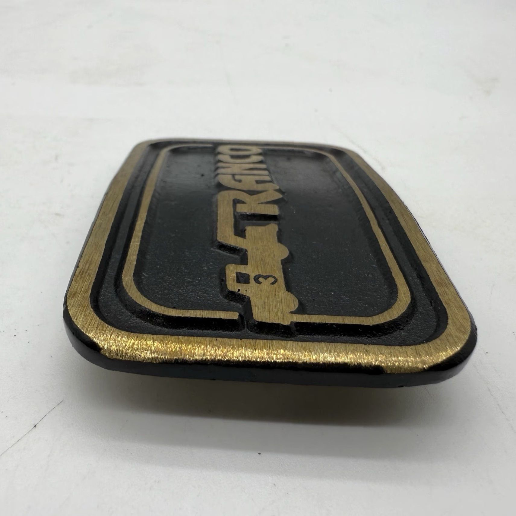 Vintage VINTAGE DynaBuckle Belt Buckle Trucker Promo Brass Gold & Black 1980s-90s Vehicles/Transportation Adults Unisex Size ONE SIZE - 4 Thumbnail