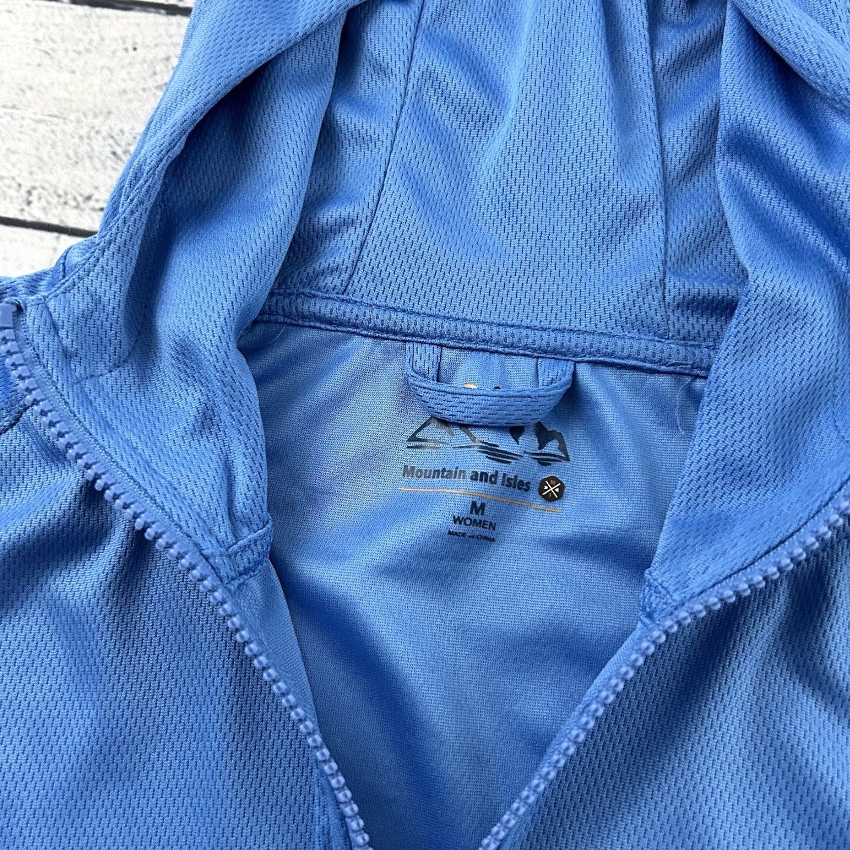 Vintage Mountain And Isles Full Zip Hooded Jacket Women's M Blue Size M / US 6-8 / IT 42-44 - 2 Thumbnail