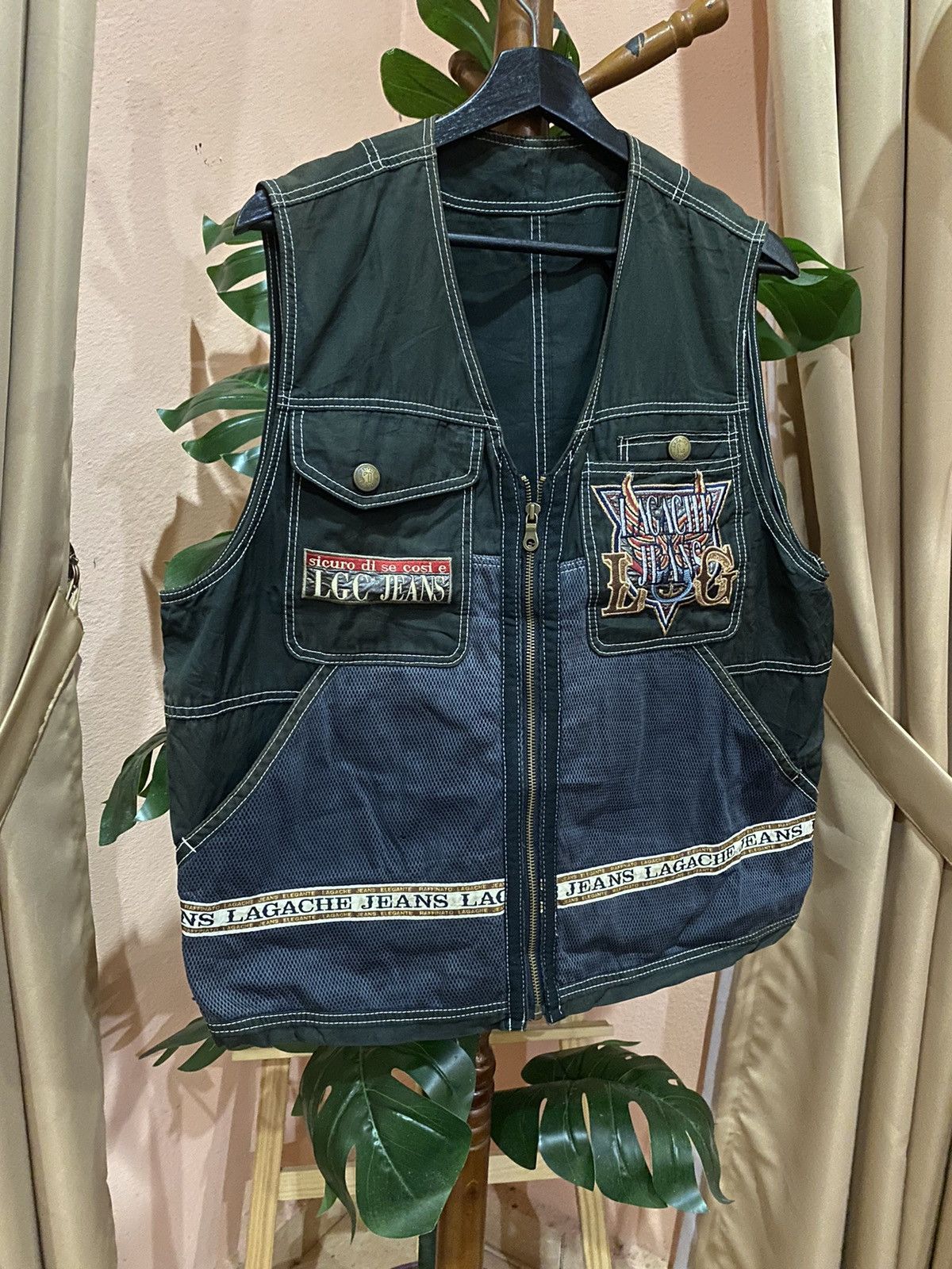 Vintage VINTAGE 90S LAGACHE JEANS VEST JACKET Size US S / EU 44-46 / 1 - 5 Thumbnail