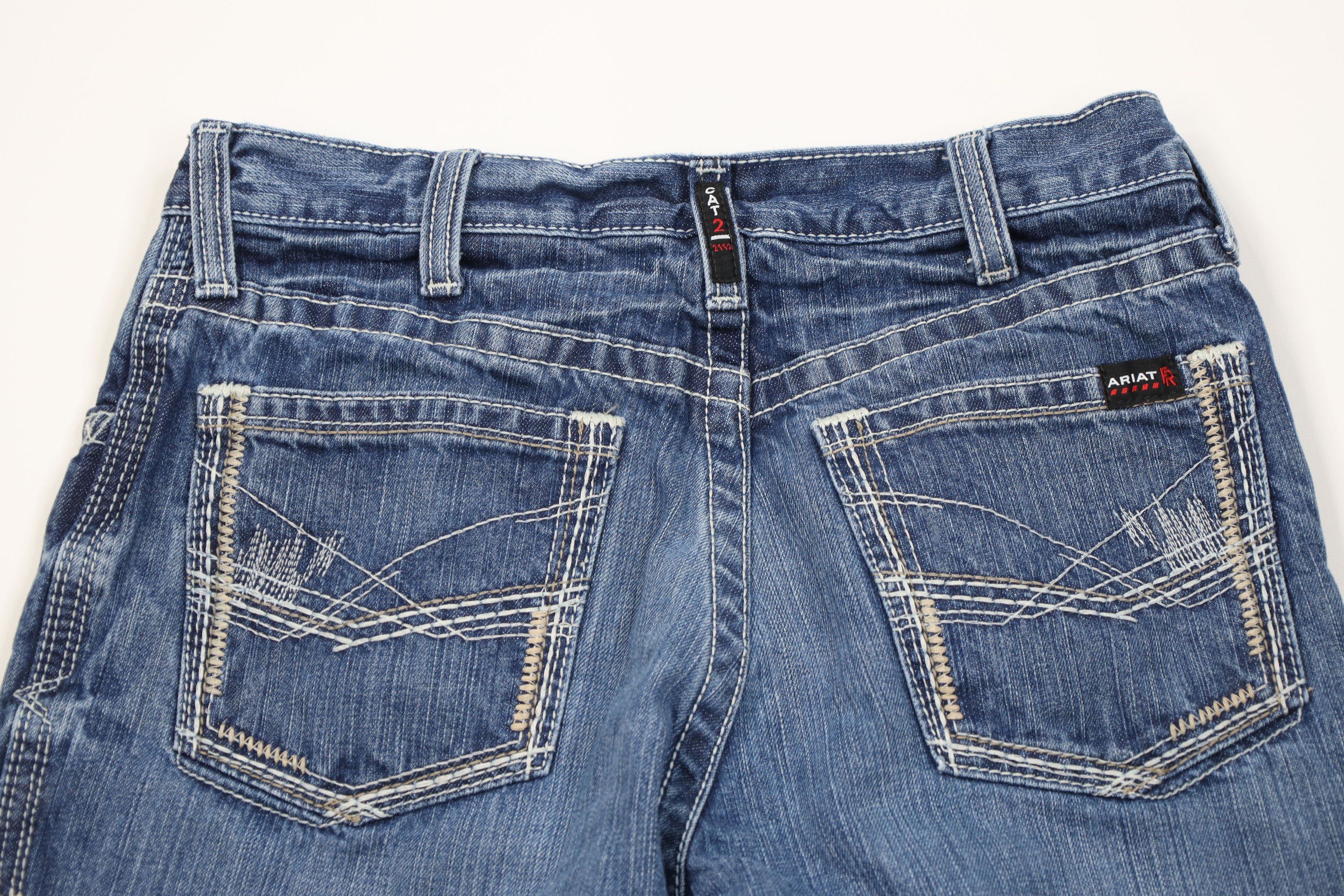 Ariat Ariat FR M4 Relaxed Fit Bootcut Denim Jeans Blue Workwear Size US 32 / EU 48 - 13 Thumbnail
