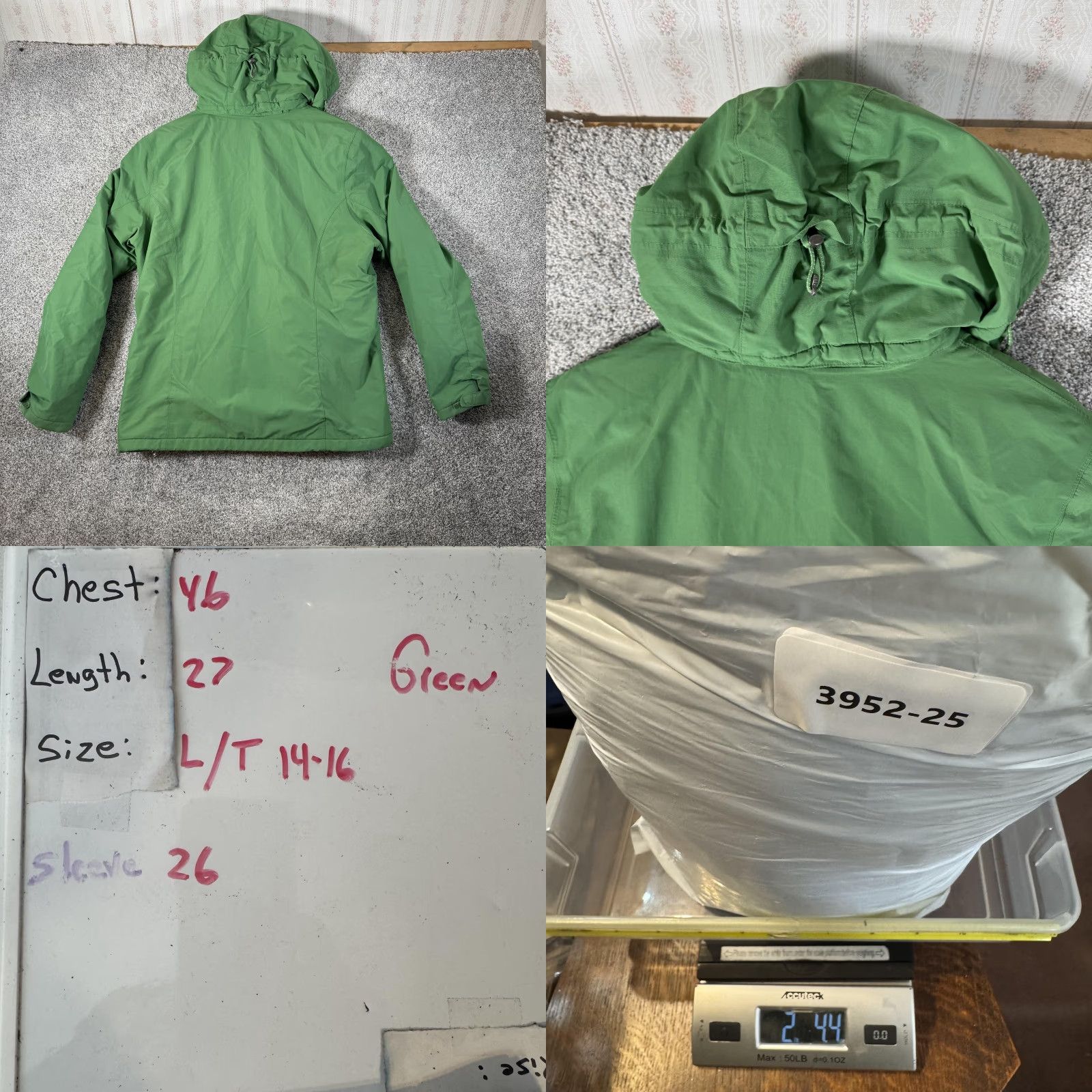 Lands' End Lands' End Jacket Boys Large Tall 14-16 Green The Squall Waterproof Hooded Ski Size XL / US 12-14 / IT 48-50 - 10 Thumbnail