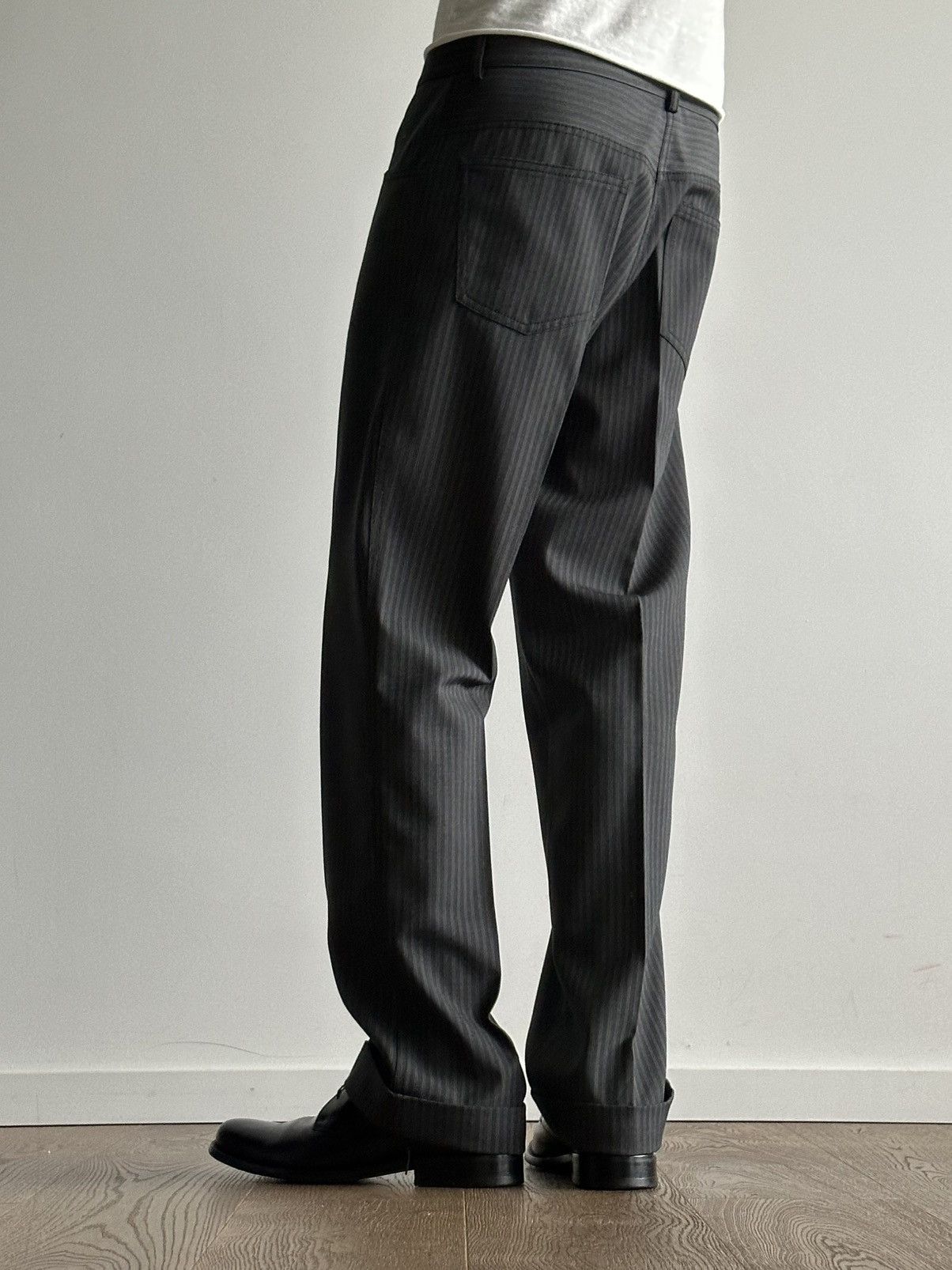 Prada Prada Early 2000’s 5 Pocket Striped Wool Pants Size US 32 / EU 48 - 3 Thumbnail