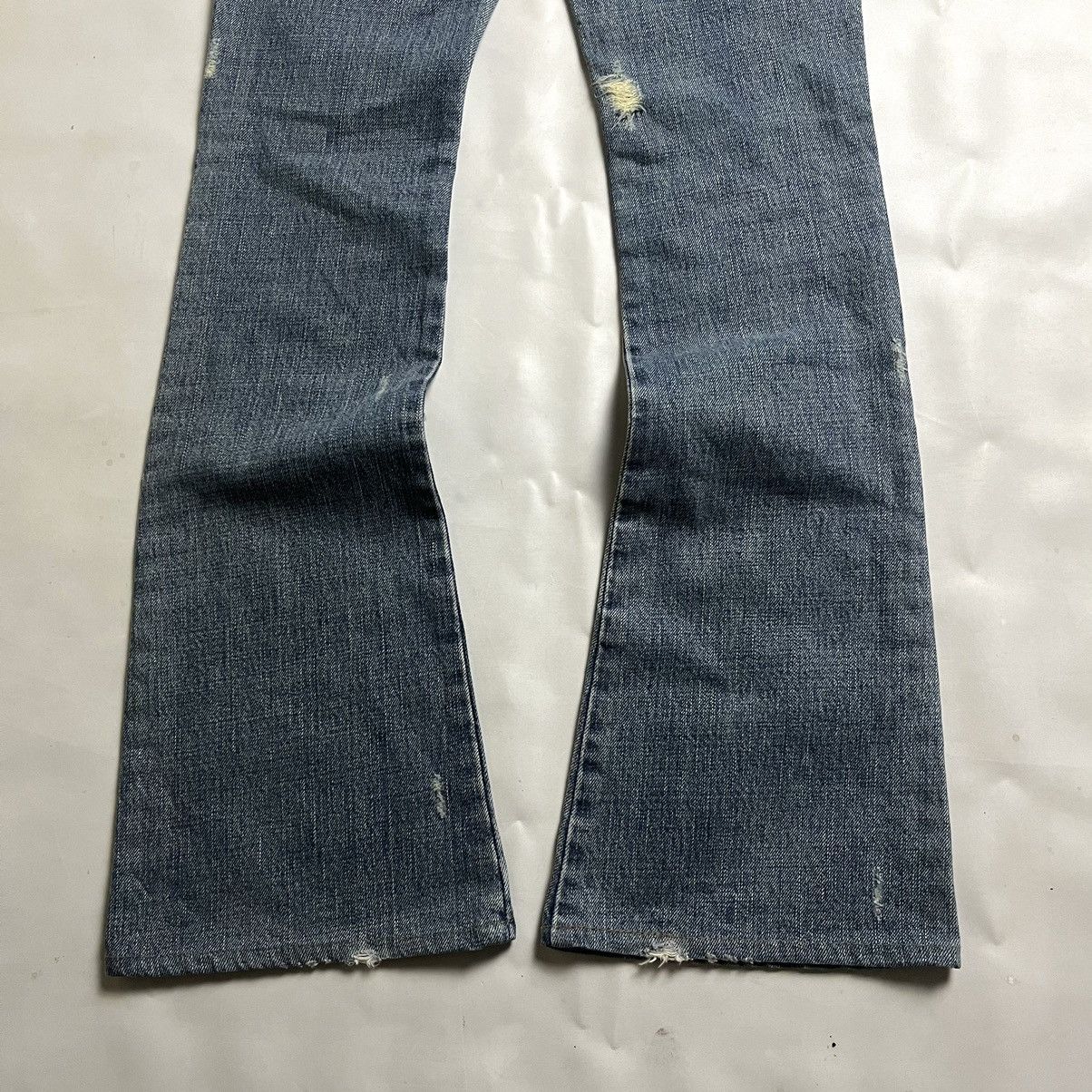 Tornado Mart 🌪️HOT🔥00s Japanese Brand Parvenu Flared studed denim pants Size US 27 - 8 Thumbnail