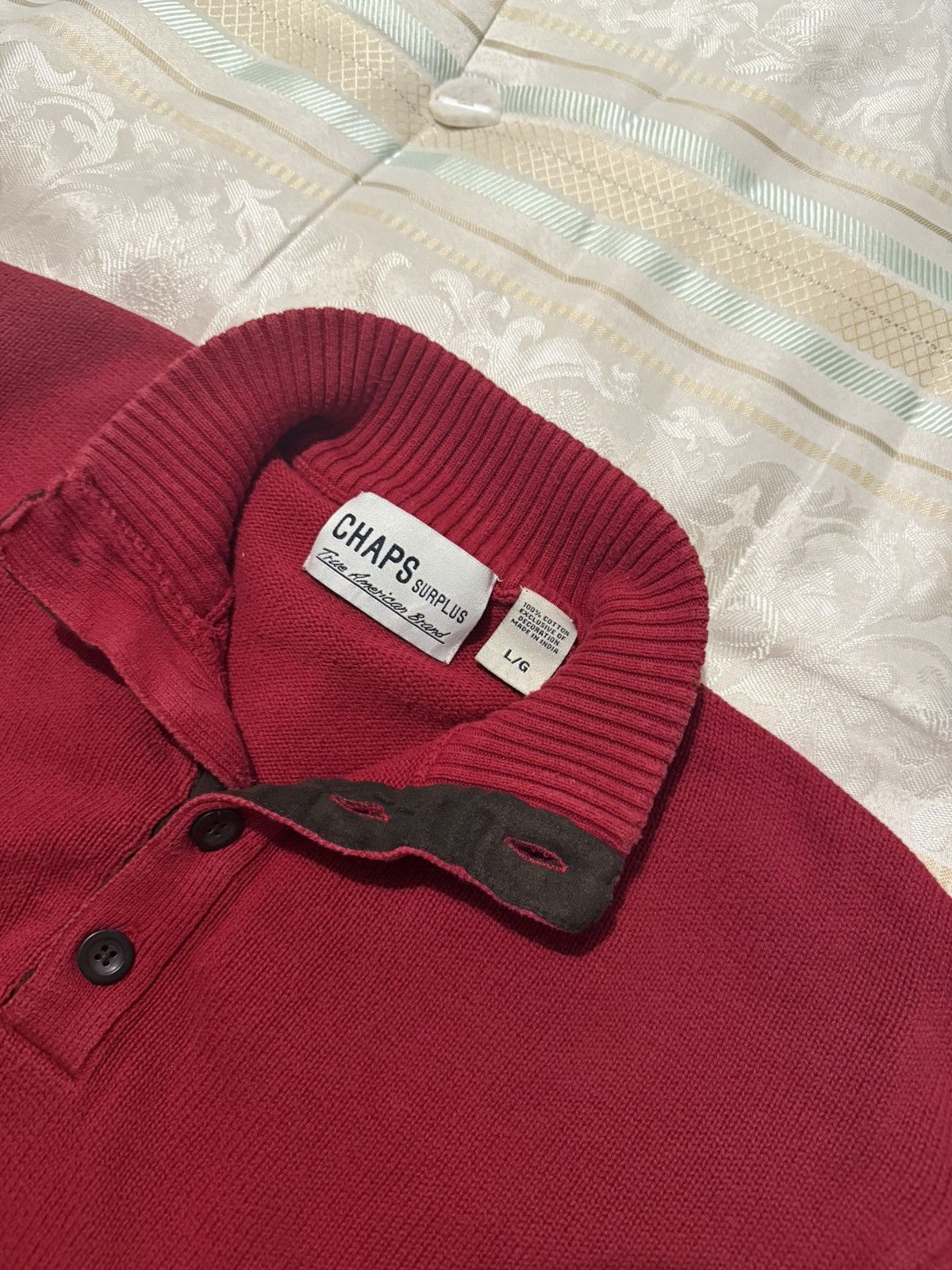Chaps Ralph Lauren Vintage Chaps Surplus Button-Placket Sweater Size US L / EU 52-54 / 3 - 2 Thumbnail