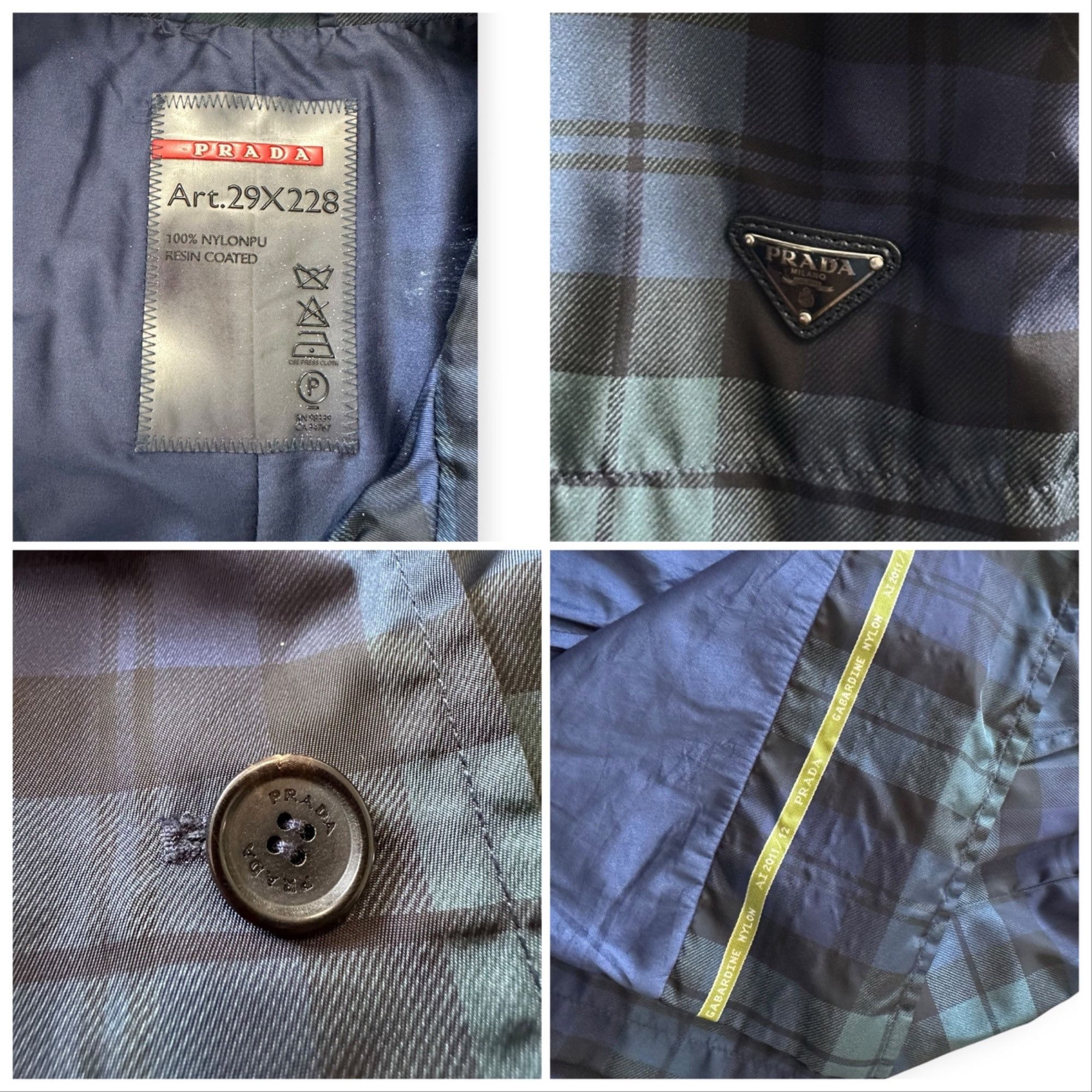 Prada Prada Nylon Single-breasted Trench Coat, Size 46 Italy, Tart Size L / US 10 / IT 46 - 7 Thumbnail