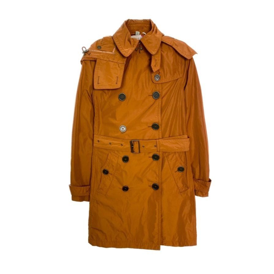 Burberry Burberry Brit Orange Double-Breasted Trench Coat With Belt & Size XS / US 0-2 / IT 36-38 - 1 Thumbnail