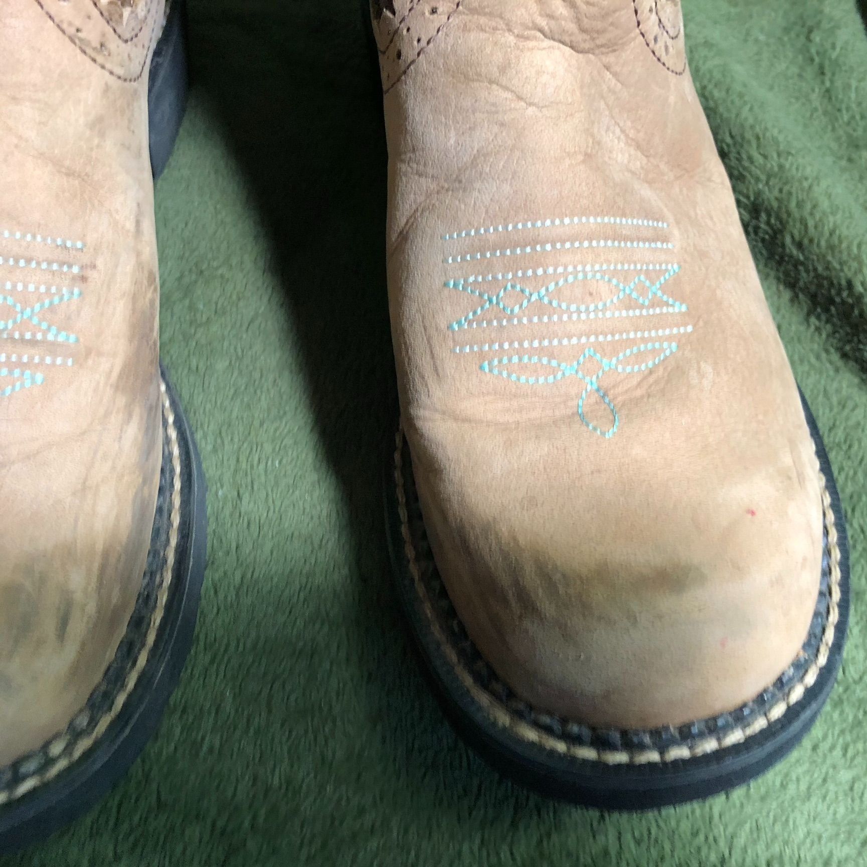 Ariat Ariat Womens Fatbaby Cowboy Boots 10B Suede Heritage Western Size US 10 / IT 40 - 14 Thumbnail
