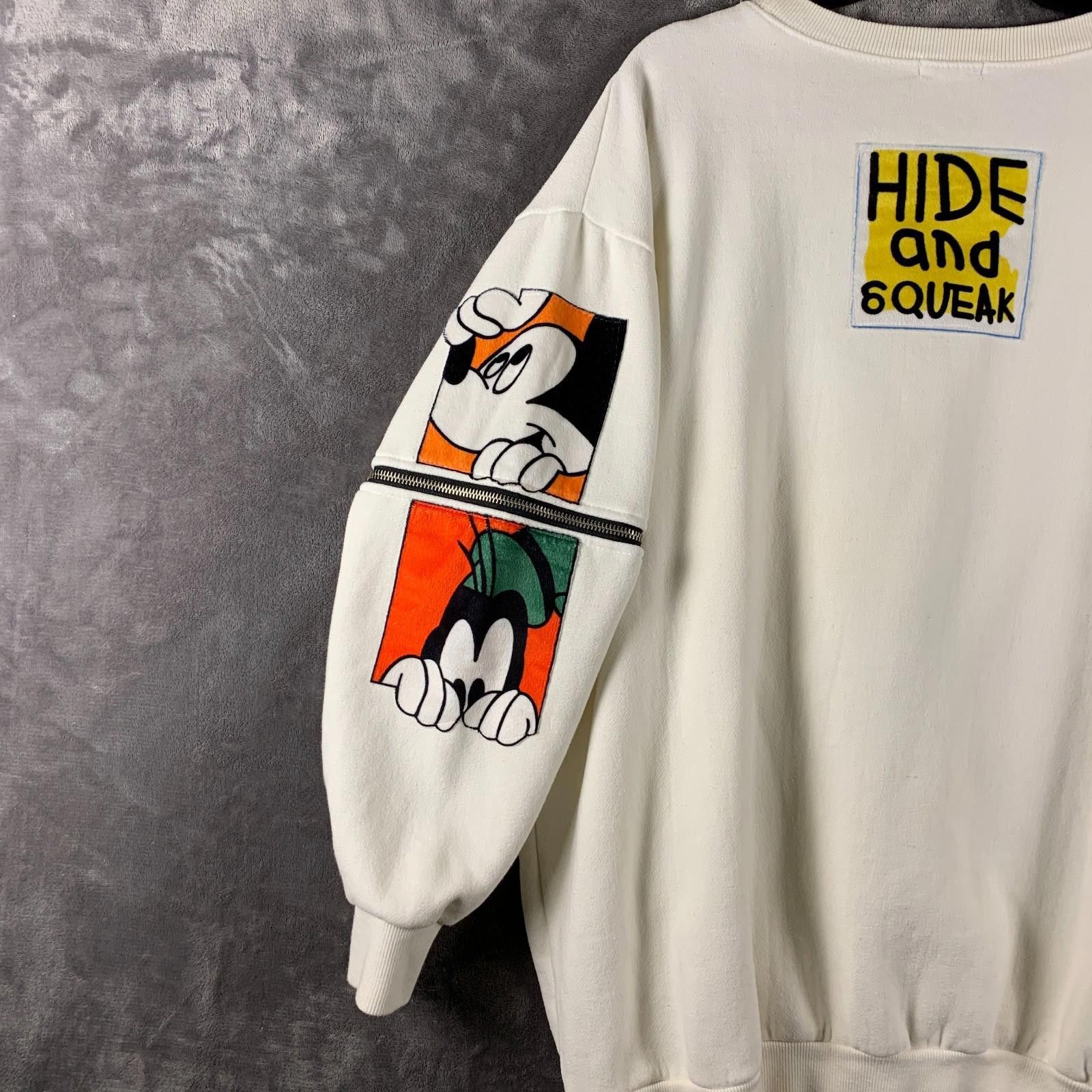 Designer Mickey Mouse Swtshrt Adult Large to XL Detachable Slves 418 Size L / US 10 / IT 46 - 12 Thumbnail