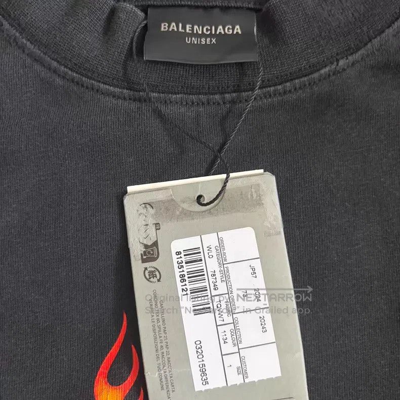 Balenciaga Balenciaga Double Ring Flame Logo Round Neck Casual Short Size US S / EU 44-46 / 1 - 3 Thumbnail
