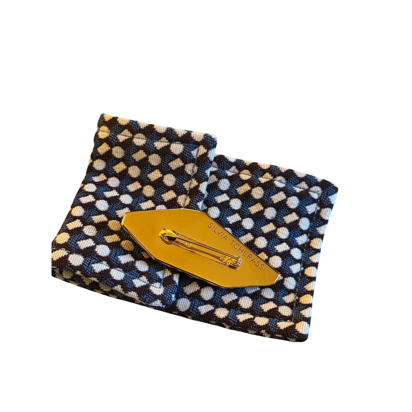 Other Silvia Tcherassi NWB Resin Gold-Tone Brooch Size ONE SIZE - 3 Thumbnail